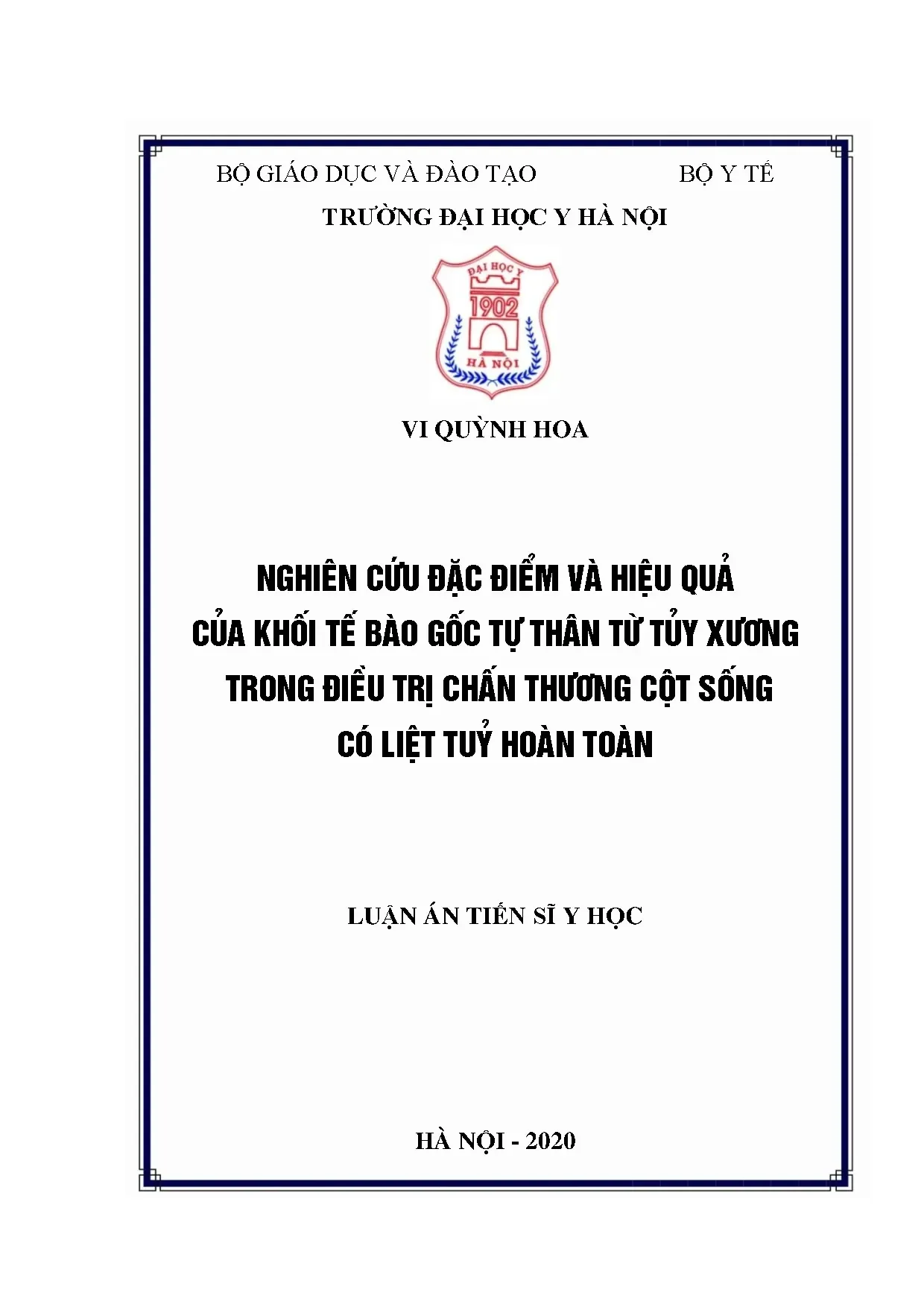 Tế bào gốc tủy xương điều trị liệt tủy: Nghiên cứu hiệu quả