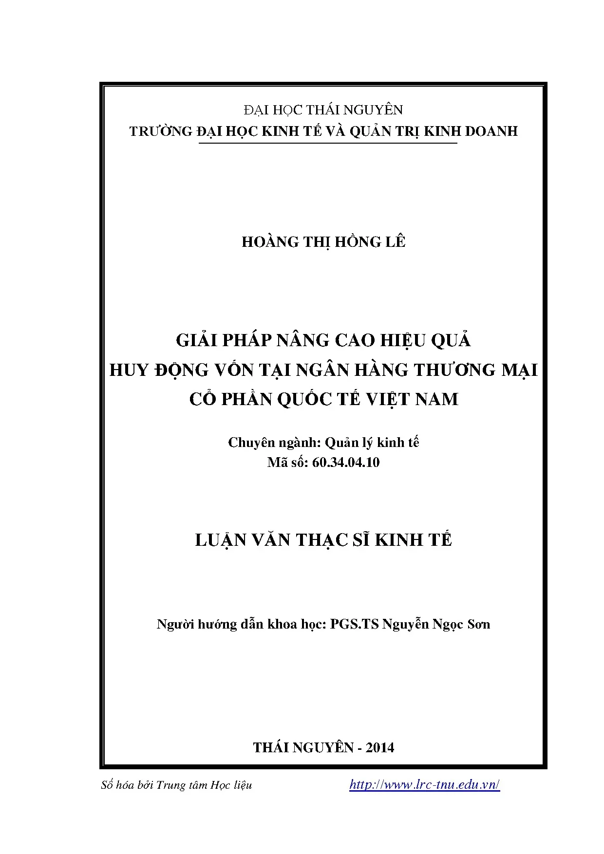 Giải pháp huy động vốn tại Ngân hàng Quốc tế Việt Nam