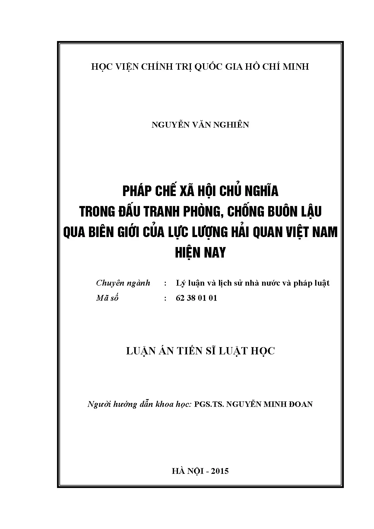 Pháp chế Hải quan Việt Nam phòng chống buôn lậu qua biên giới