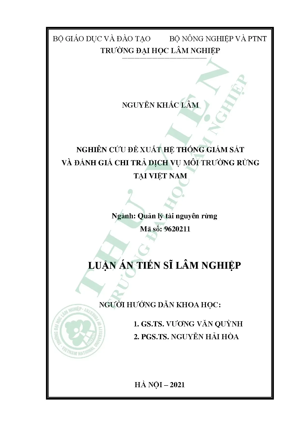 Nghiên cứu đề xuất hệ thống giám sát và đánh giá chi trả dịc