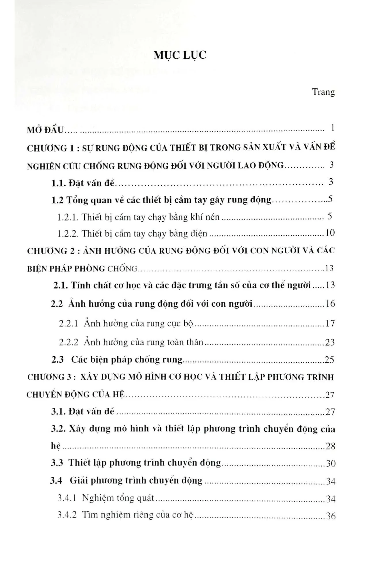 Tính toán động lực học tay nắm giảm chấn rung động cho thiết bị cầm tay