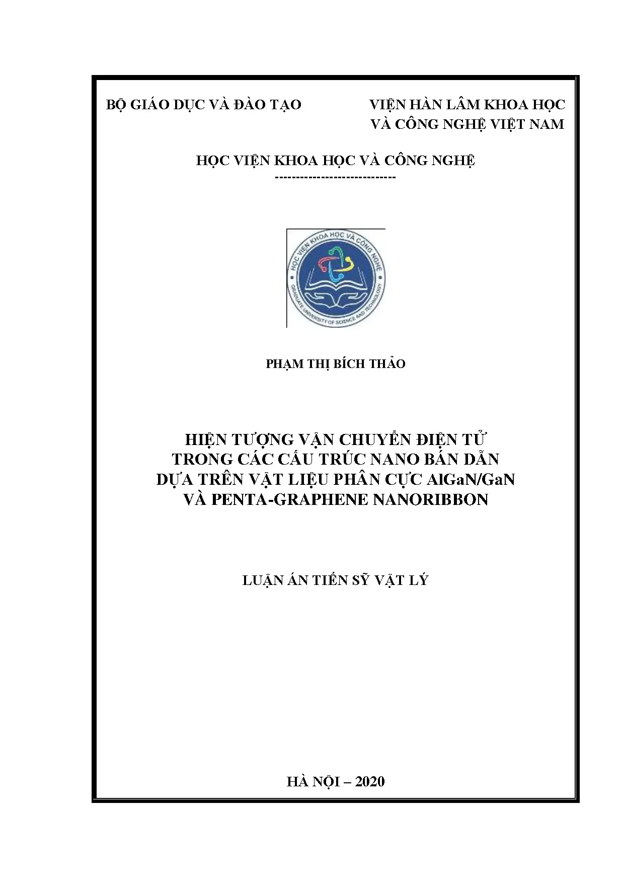 Luận án tiến sĩ hiện tượng vận chuyển điện tử trong các cấu