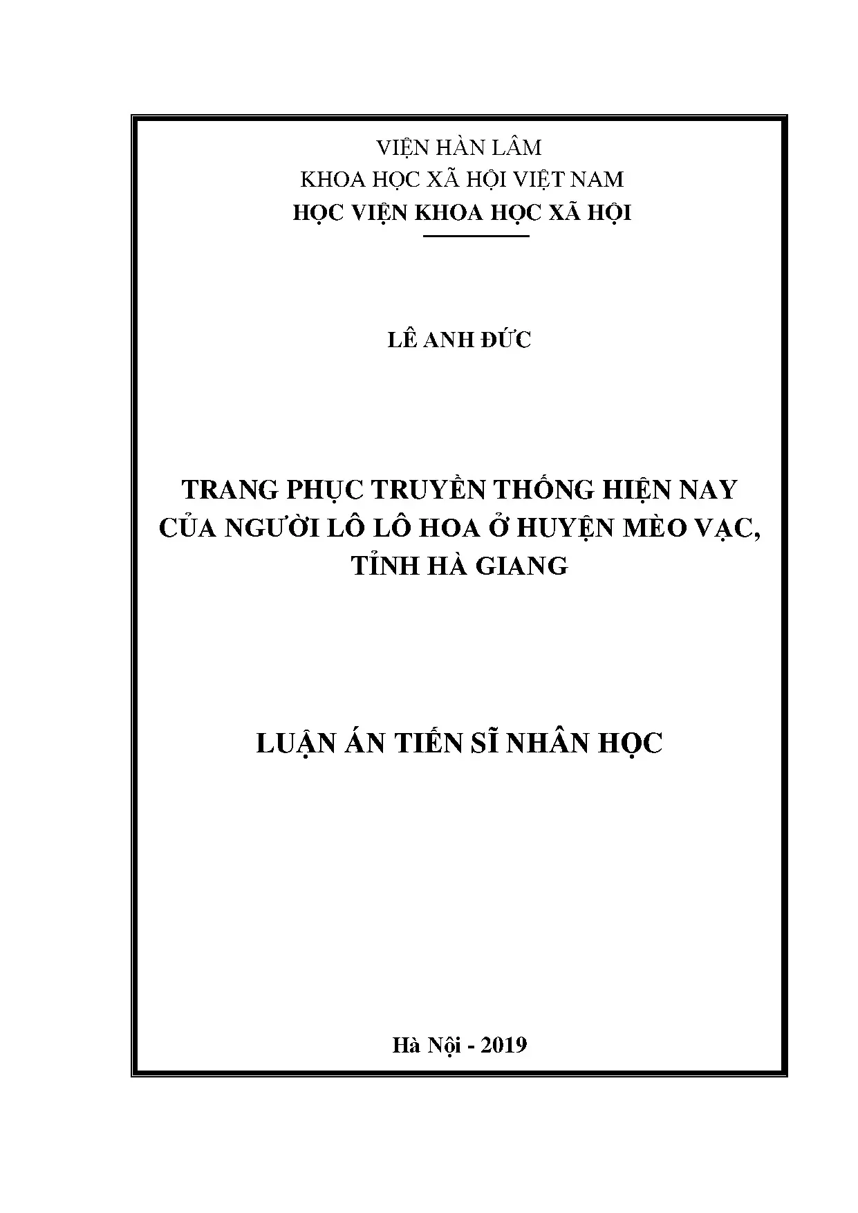 Trang phục Lô Lô Hoa Mèo Vạc, Hà Giang: Nghiên cứu chuyên sâu