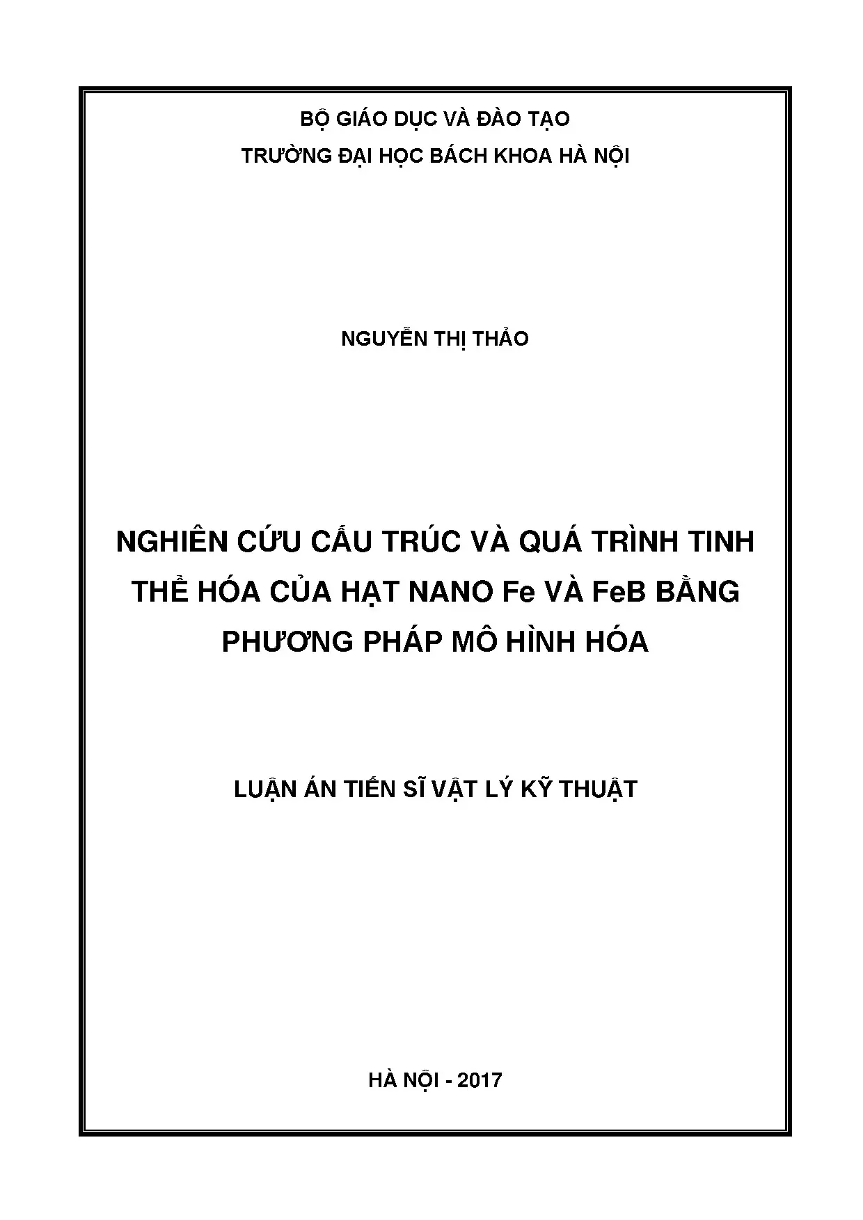 Nghiên cứu cấu trúc và quá trình tinh thể hóa của hạt nano f