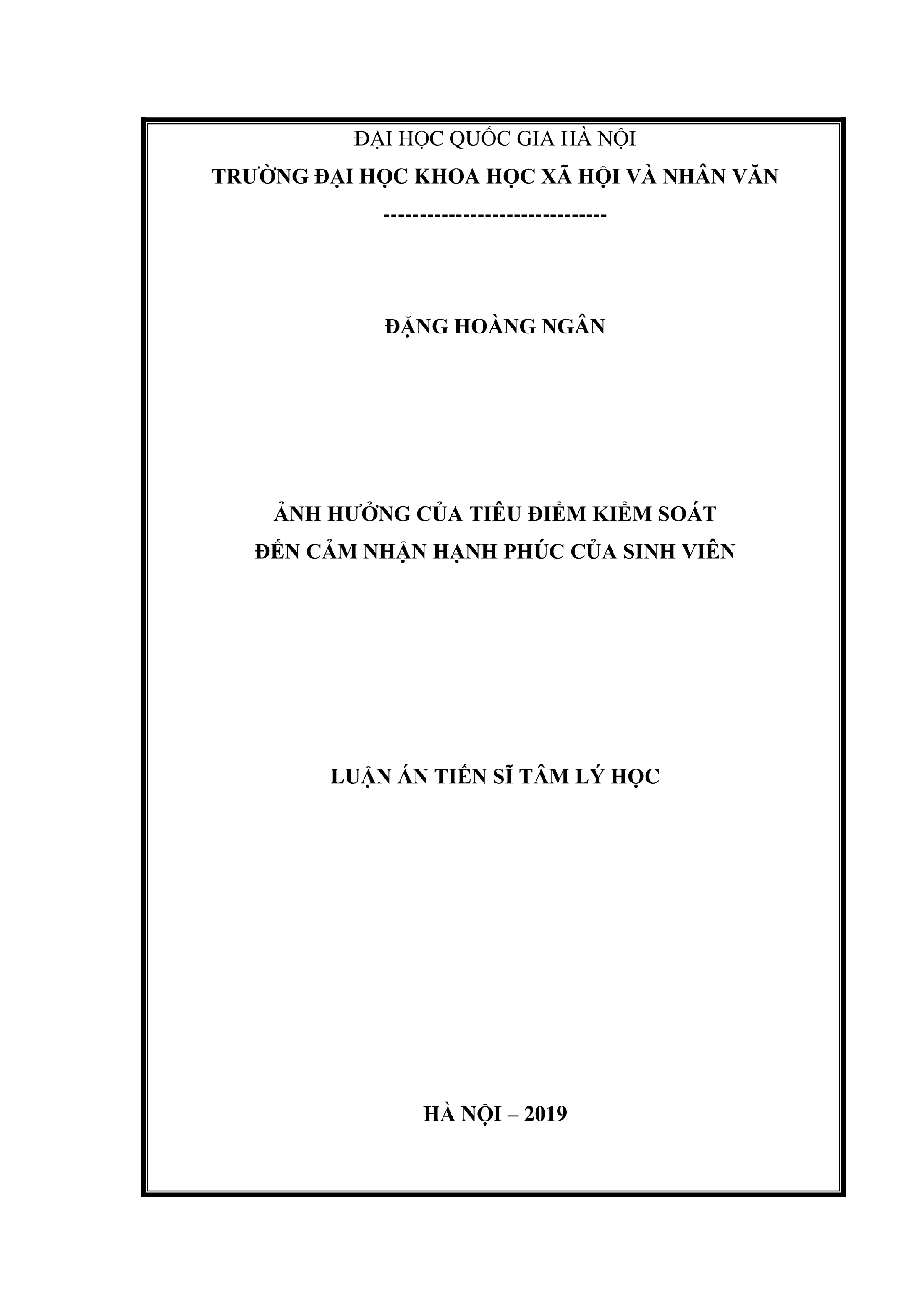 Luận án tiến sĩ tâm lý học ảnh hưởng của tiêu điểm kiểm soát