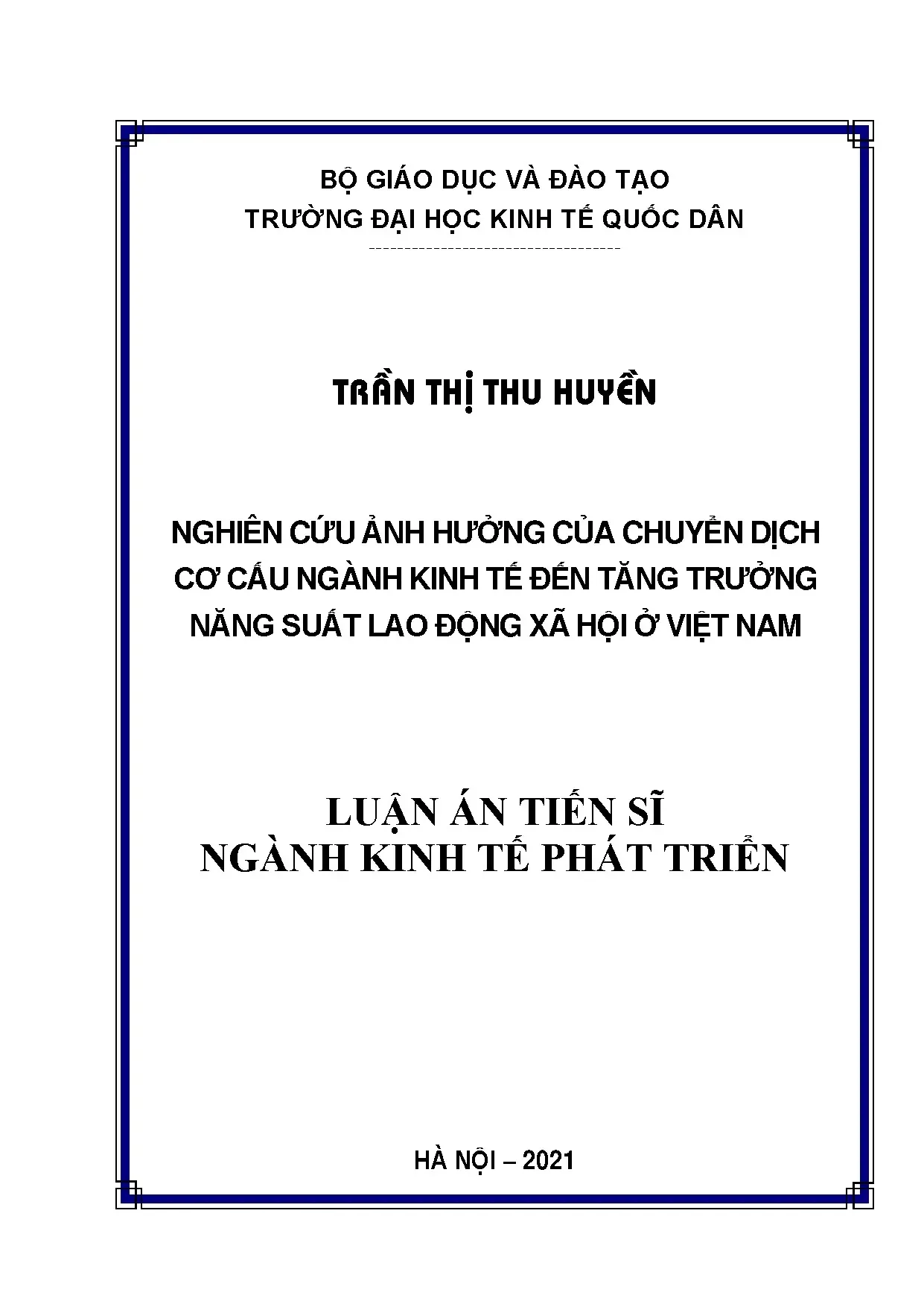 Ảnh hưởng chuyển dịch ngành kinh tế đến năng suất lao động Việt Nam