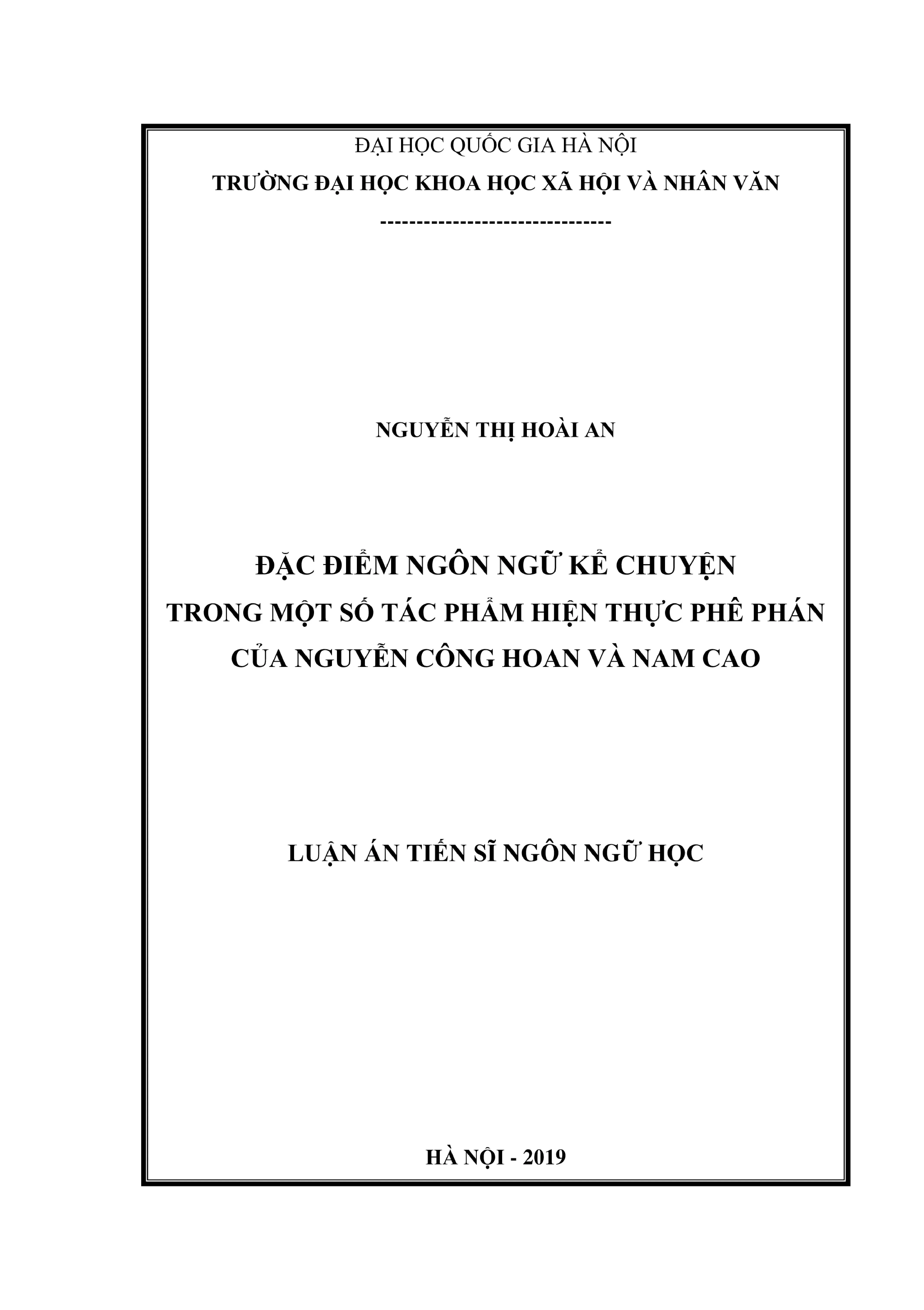 Luận án tiến sĩ ngôn ngữ học đặc điểm ngôn ngữ kể chuyện tro
