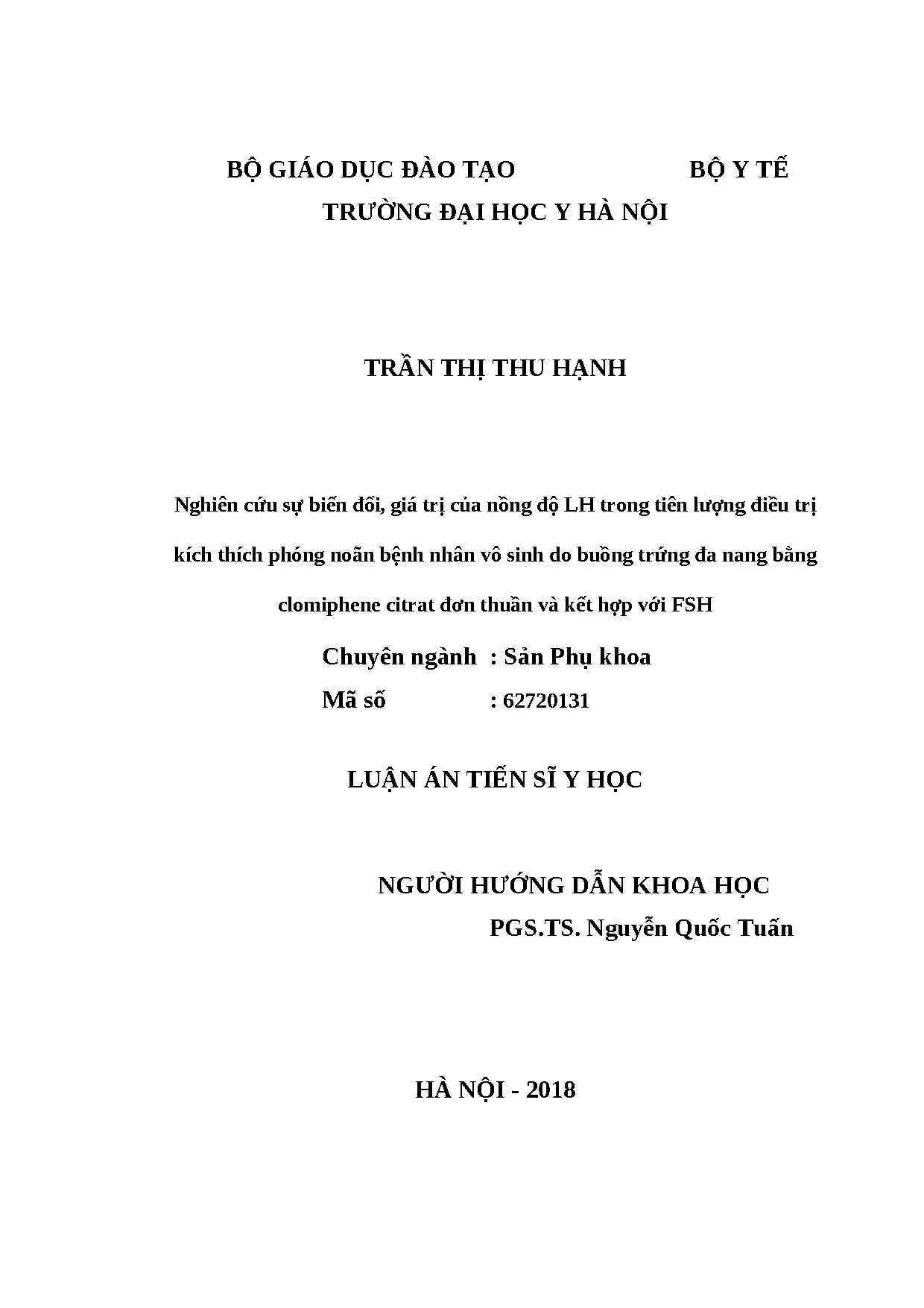 LH & BTĐN: Tiên lượng điều trị vô sinh bằng Clomiphene & FSH