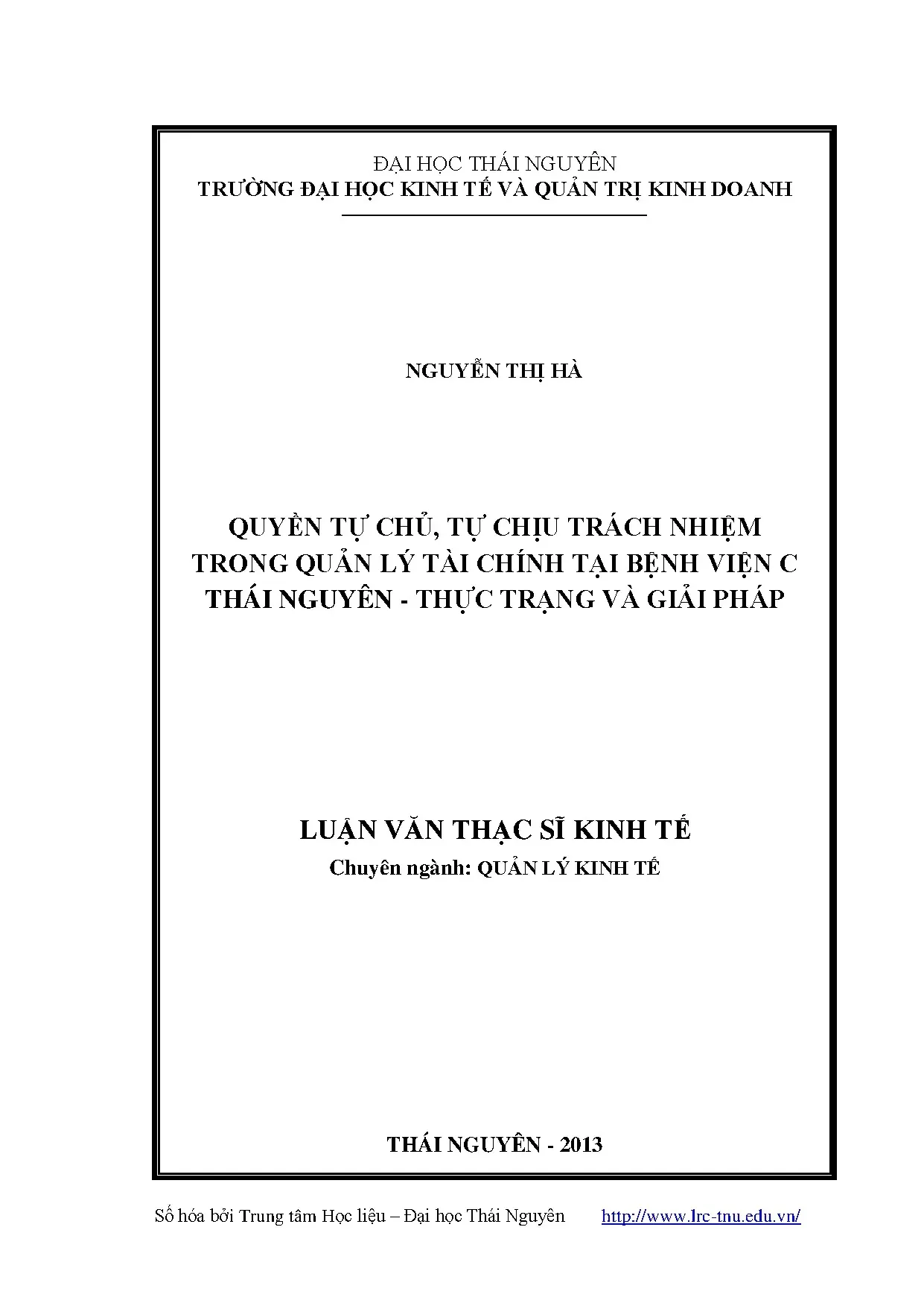 Quyền tự chủ tự chịu trách nhiệm trong quản lý tài chính tại