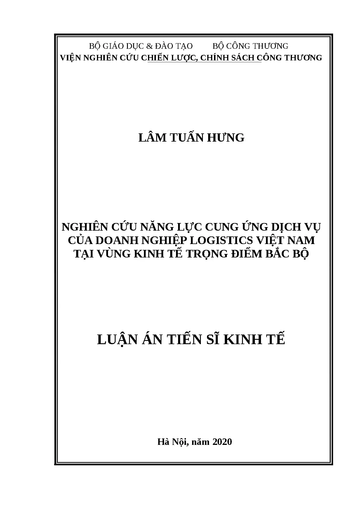 Năng lực logistics Việt Nam tại Vùng Kinh tế trọng điểm Bắc Bộ