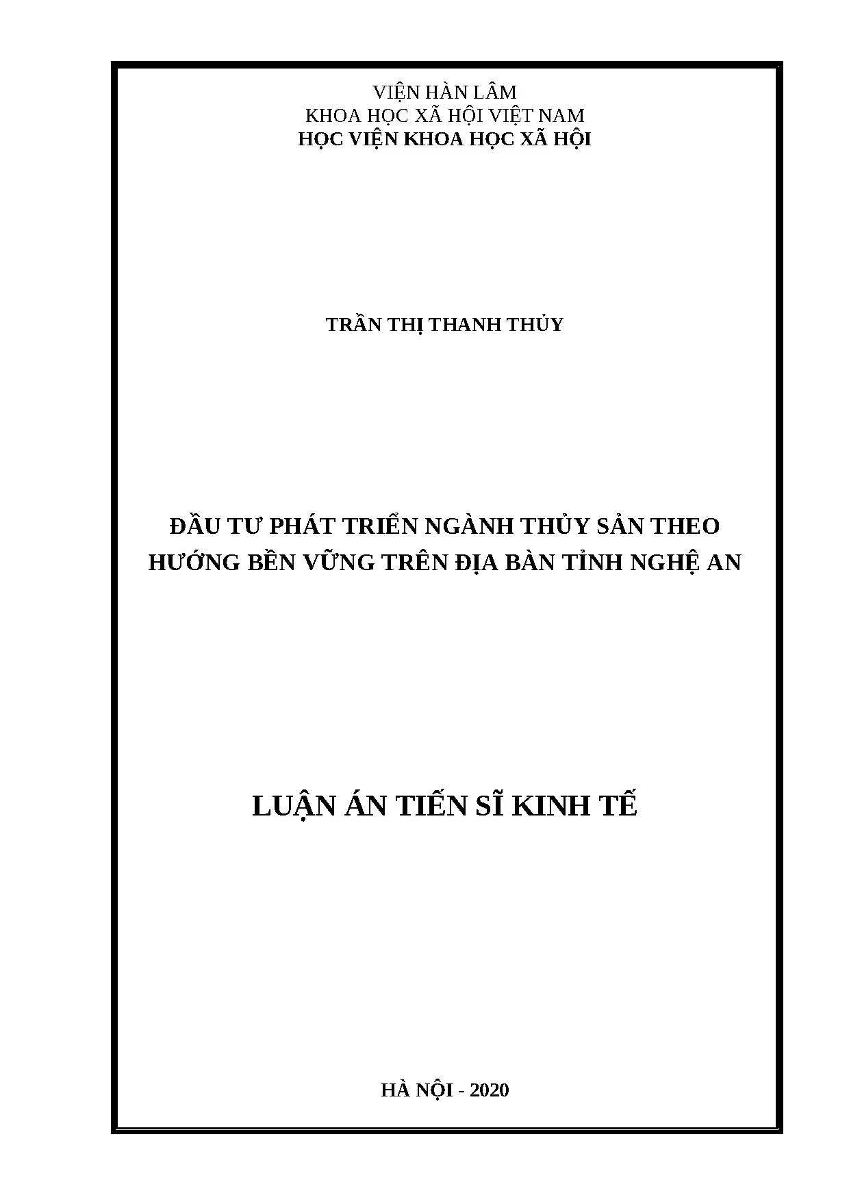 Đầu tư phát triển thủy sản bền vững tại Nghệ An