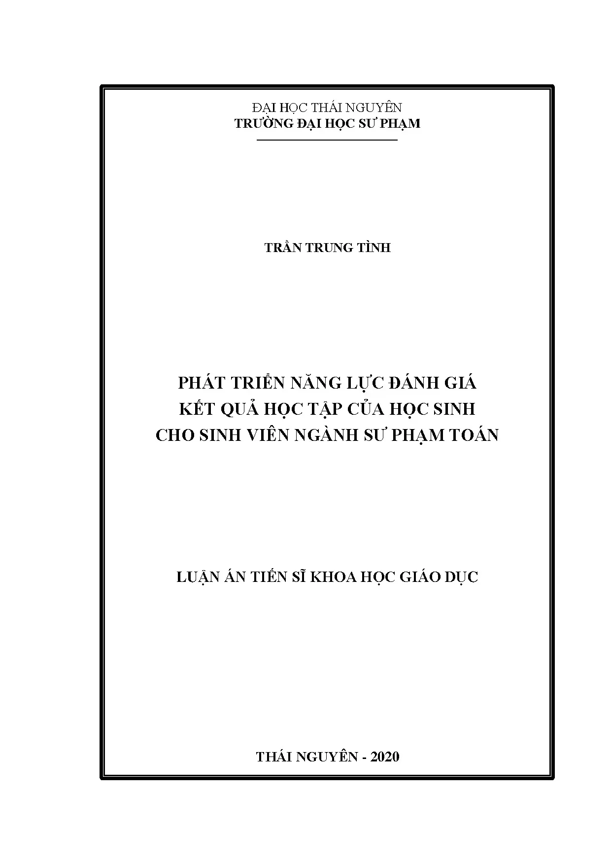 Phát triển năng lực đánh giá học tập cho sinh viên sư phạm Toán