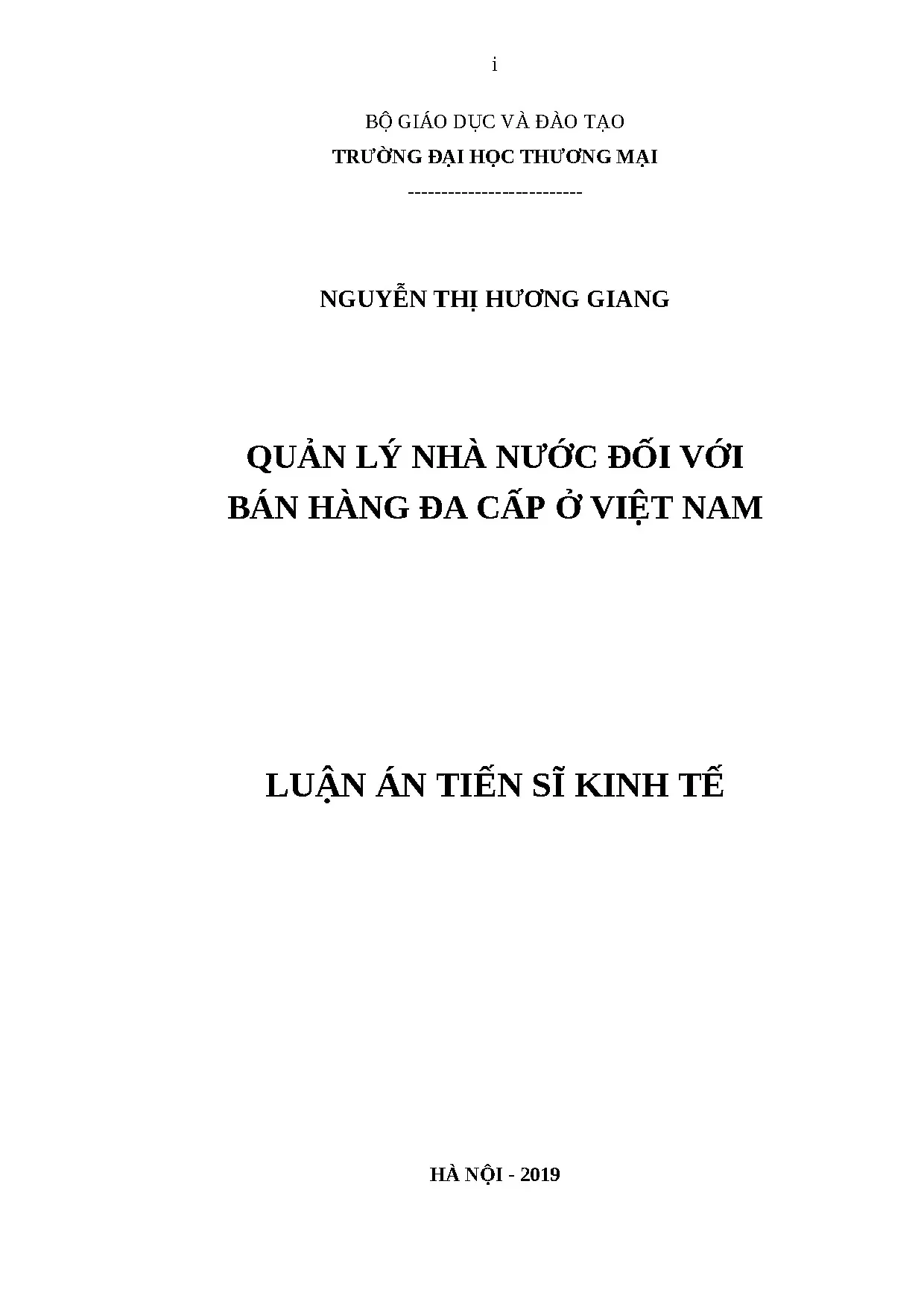 Quản lý nhà nước bán hàng đa cấp tại Việt Nam