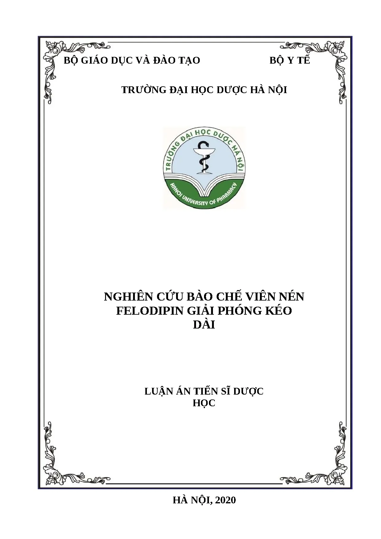 Bào chế viên nén Felodipin giải phóng kéo dài