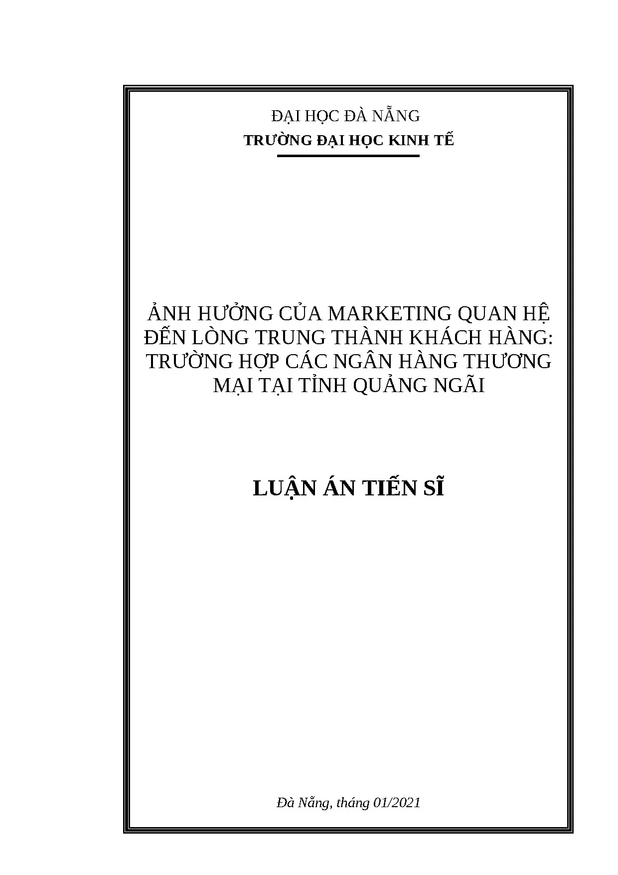 Luận án tiến sĩ file word ảnh hưởng của marketing quan hệ đế