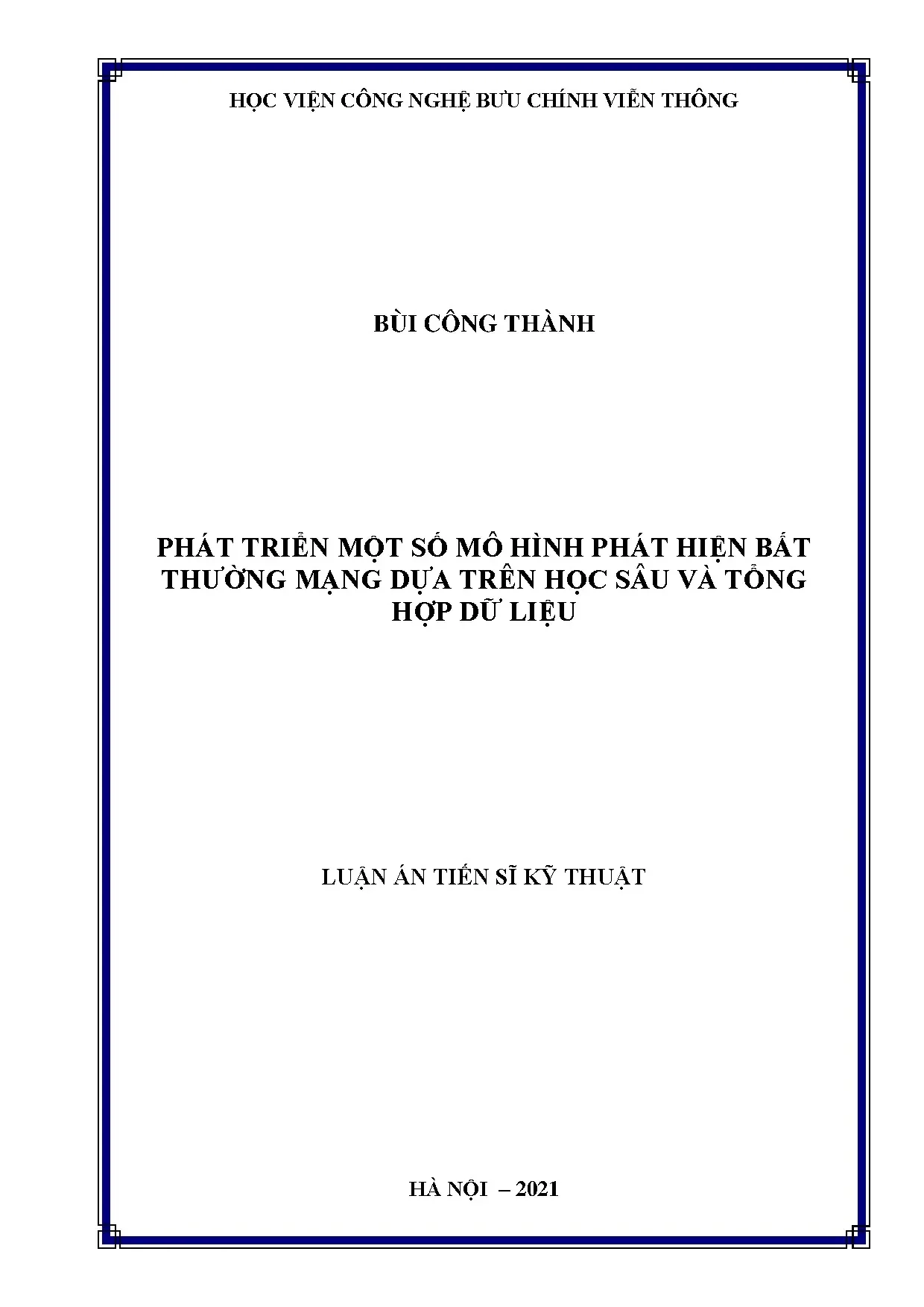 Mô hình phát hiện bất thường mạng học sâu, tổng hợp dữ liệu