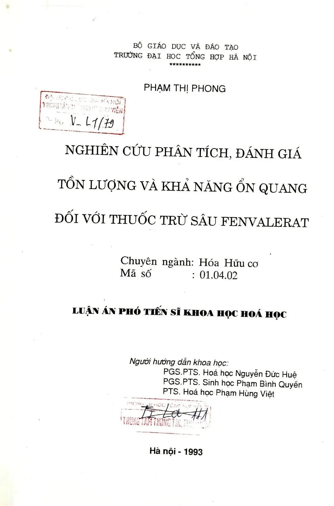 Luận án tiến sĩ nghiên cứu phân tích đánh giá tồn lượng và k