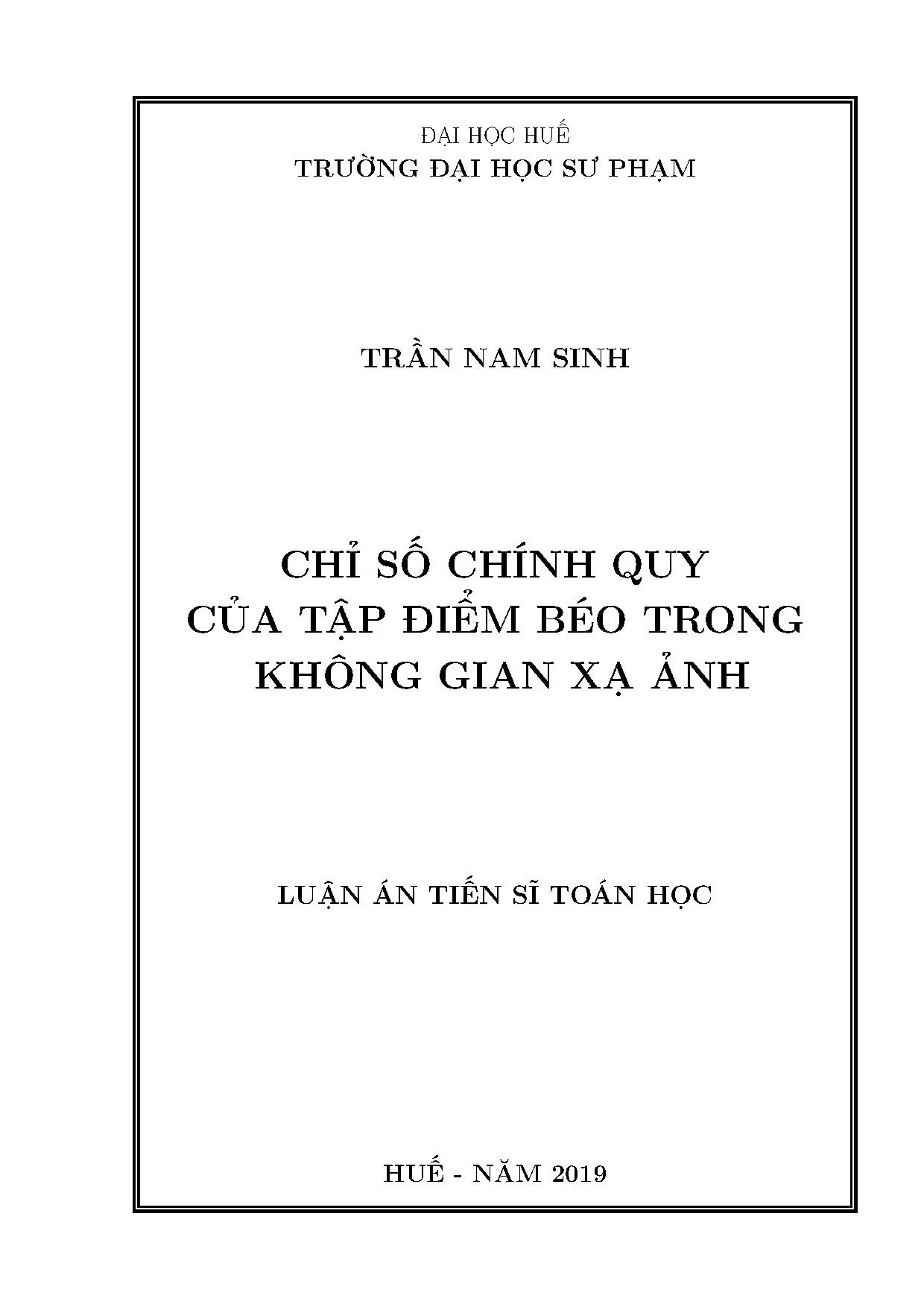 Chỉ số chính quy của tập điểm béo trong không gian xạ ảnh lu
