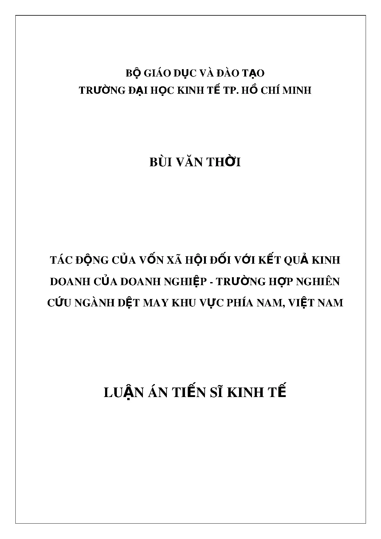 Tác động của vốn xã hội đối với kết quả kinh doanh