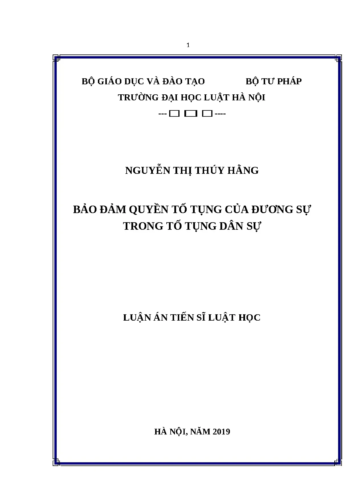 Đảm bảo quyền tố tụng của đương sự trong tố tụng dân sự luận