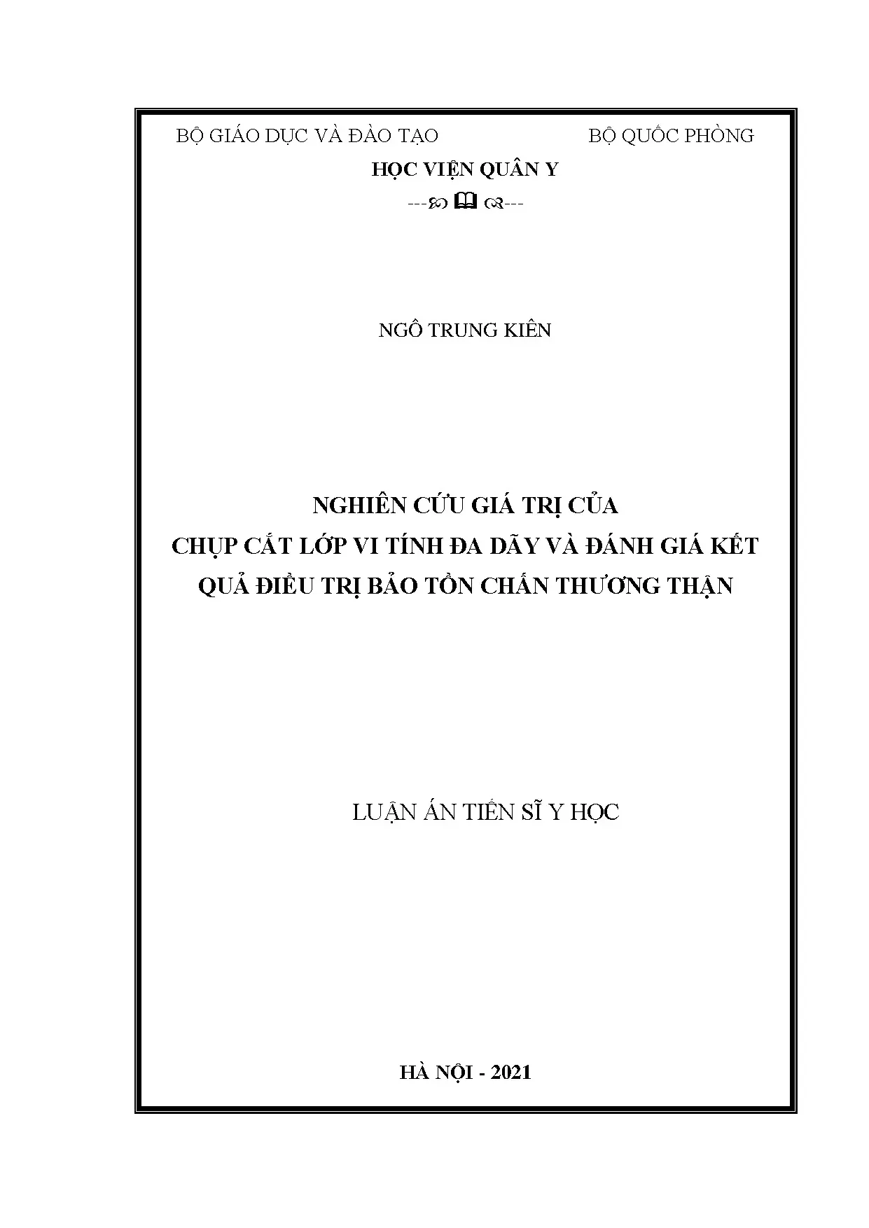 Luận án tiến sĩ y học nghiên cứu giá trị của chụp cắt lớp vi