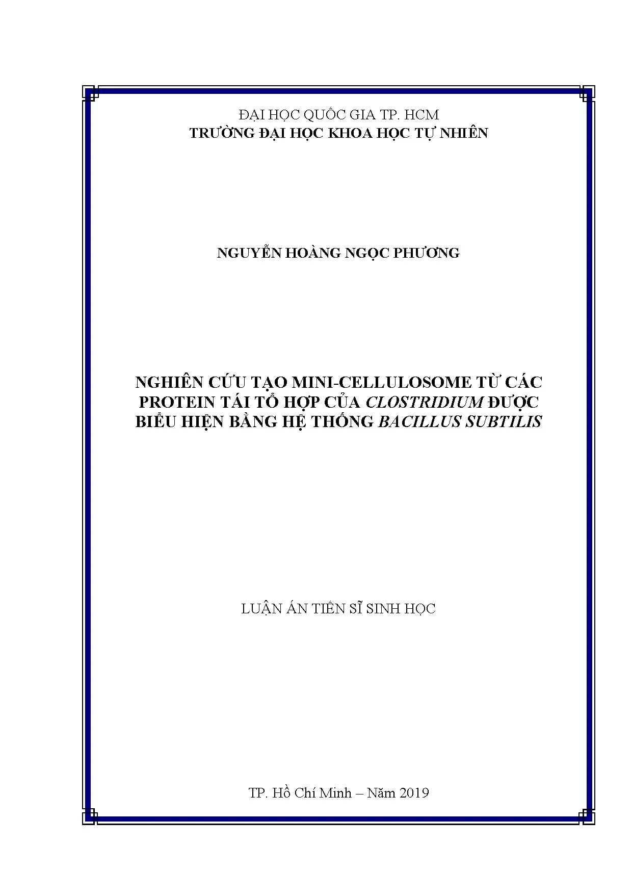 Tạo mini-cellulosome từ protein Clostridium trên Bacillus subtilis