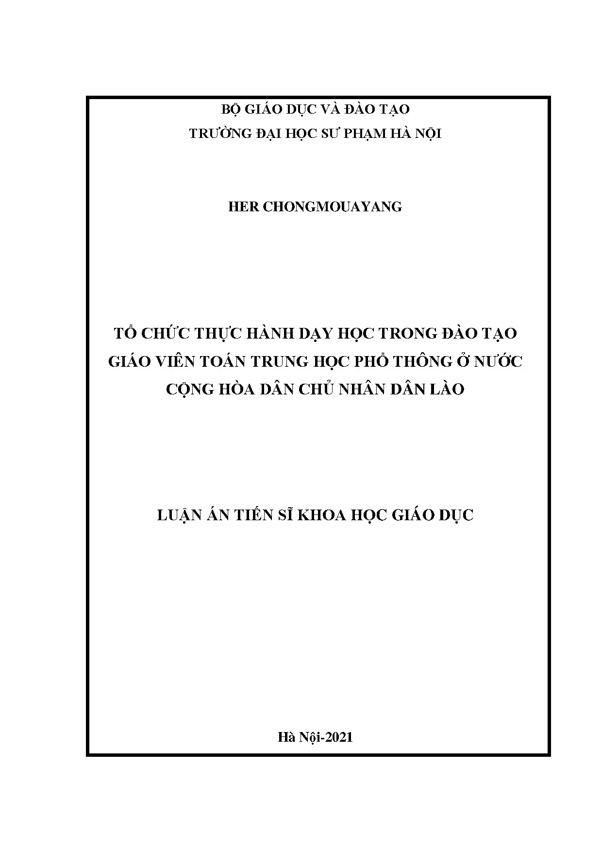 Luận án tiến sĩ khoa học giáo dục tổ chức thực hành dạy học