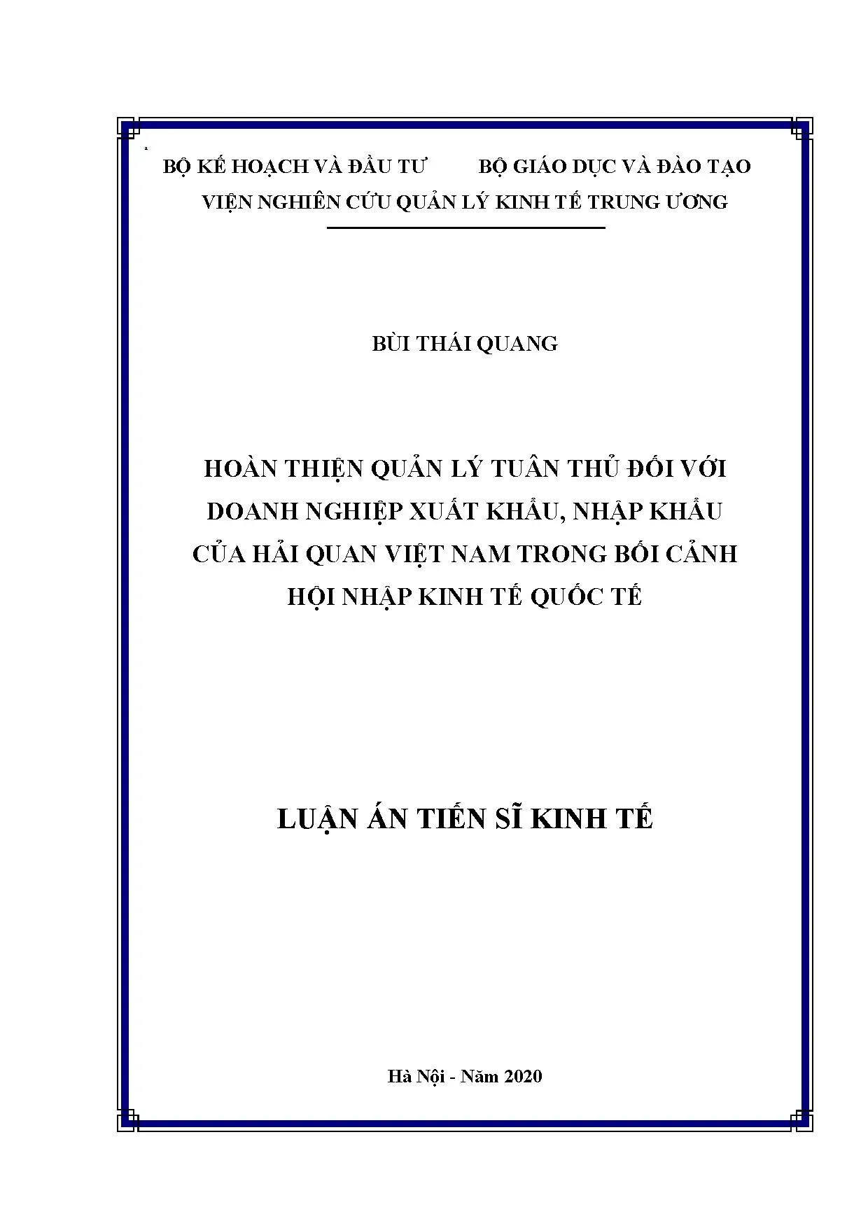 Quản lý tuân thủ Hải quan Việt Nam: Doanh nghiệp XNK