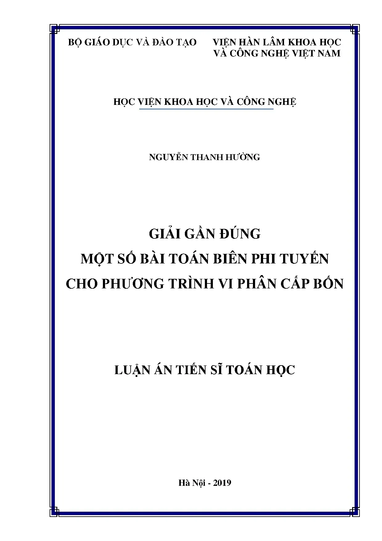 Giải gần đúng một số bài toán biên phi tuyến cho phương trìn