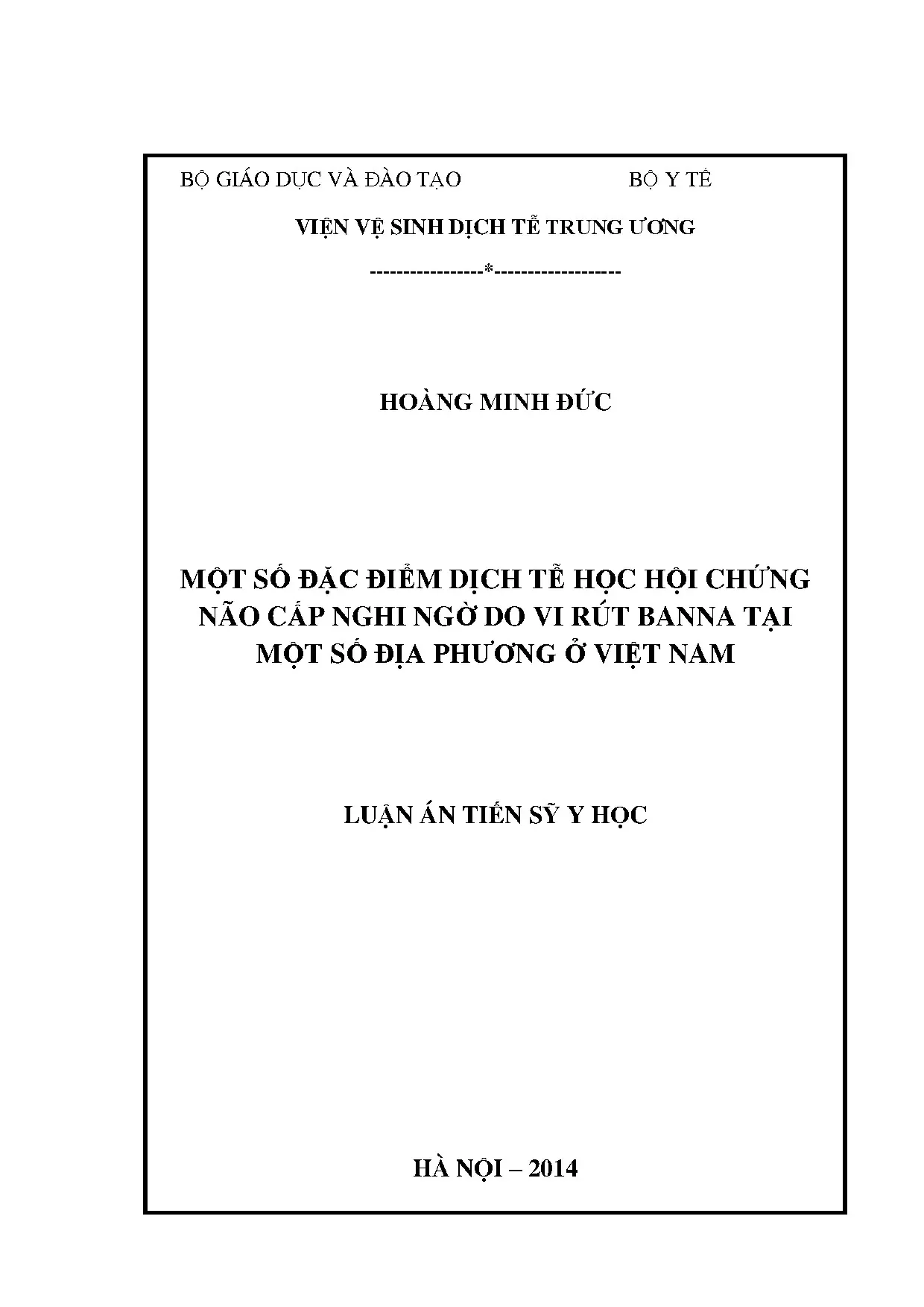 Đặc điểm dịch tễ học Hội chứng não cấp nghi do virus Banna