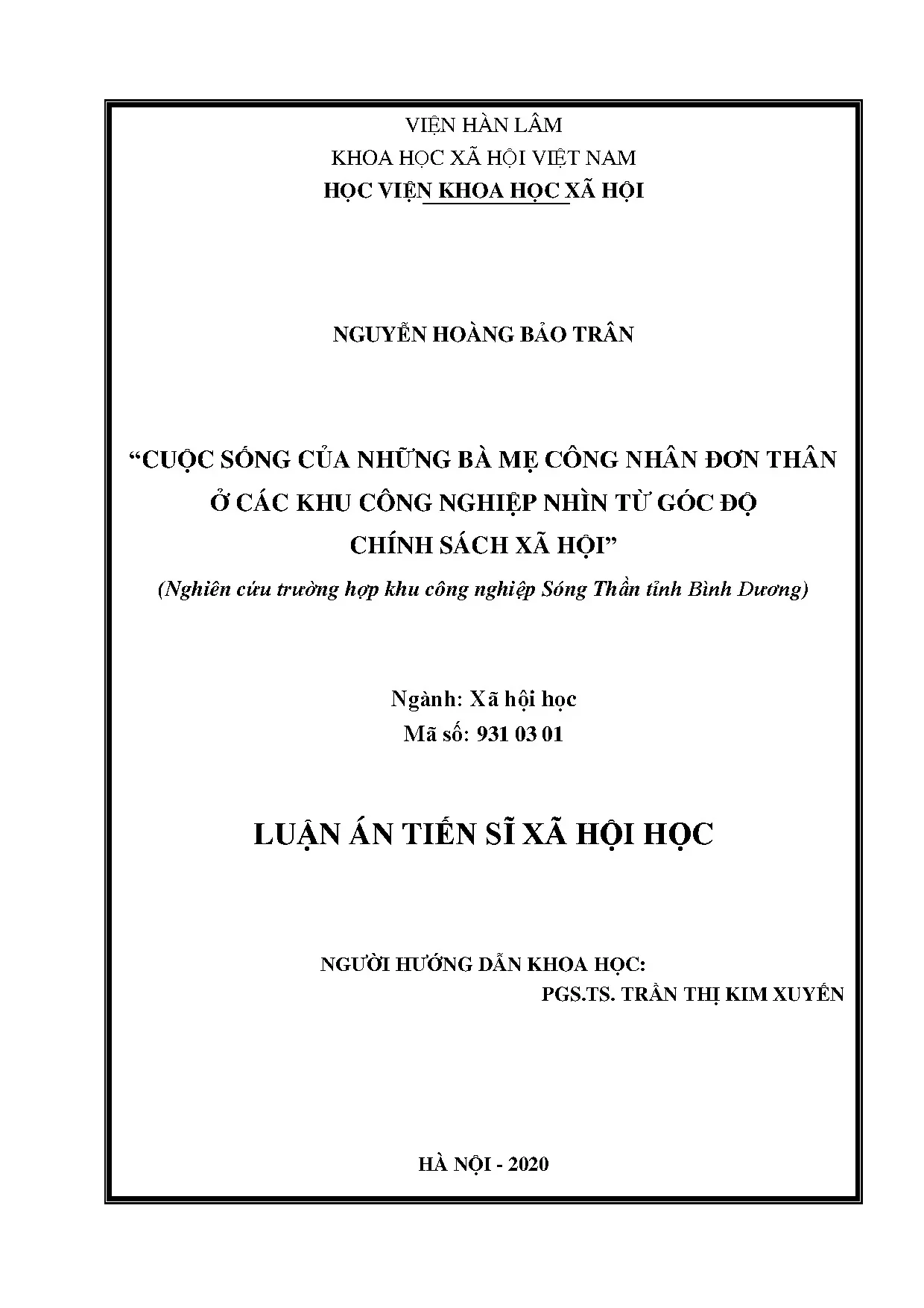 Nghiên cứu về cuộc sống của bà mẹ công nhân đơn thân