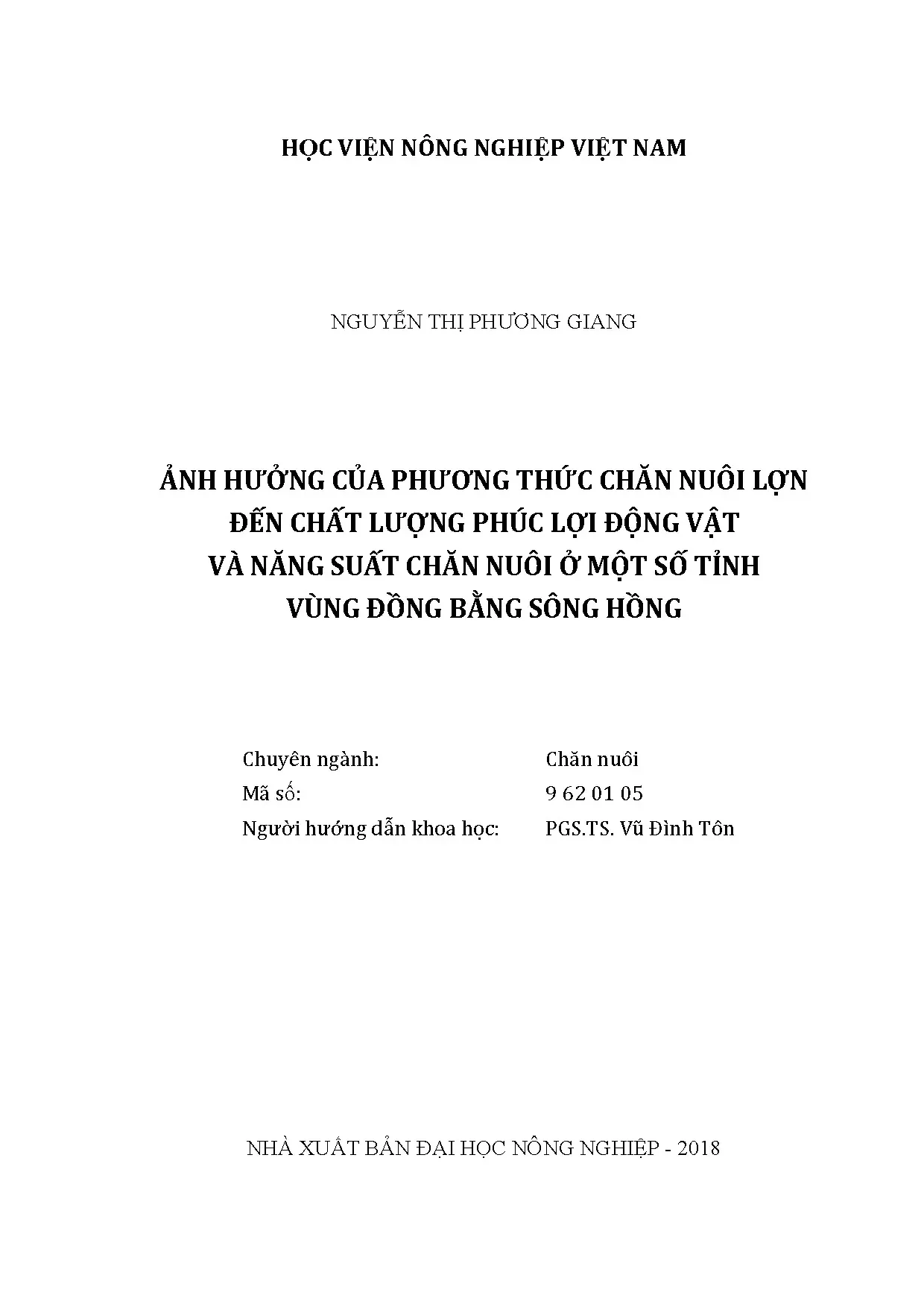 Ảnh hưởng của phương thức chăn nuôi lợn đến chất lượng phúc