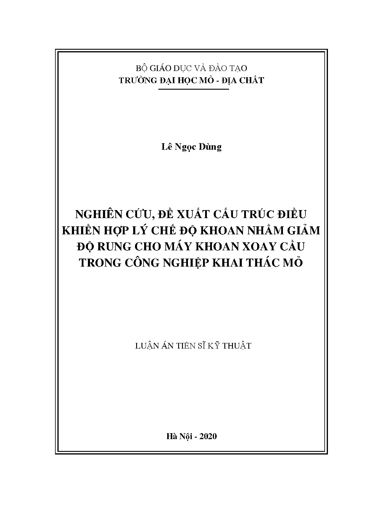 Luận án tiến sĩ nghiên cứu đề xuất cấu trúc điều khiển hợp l