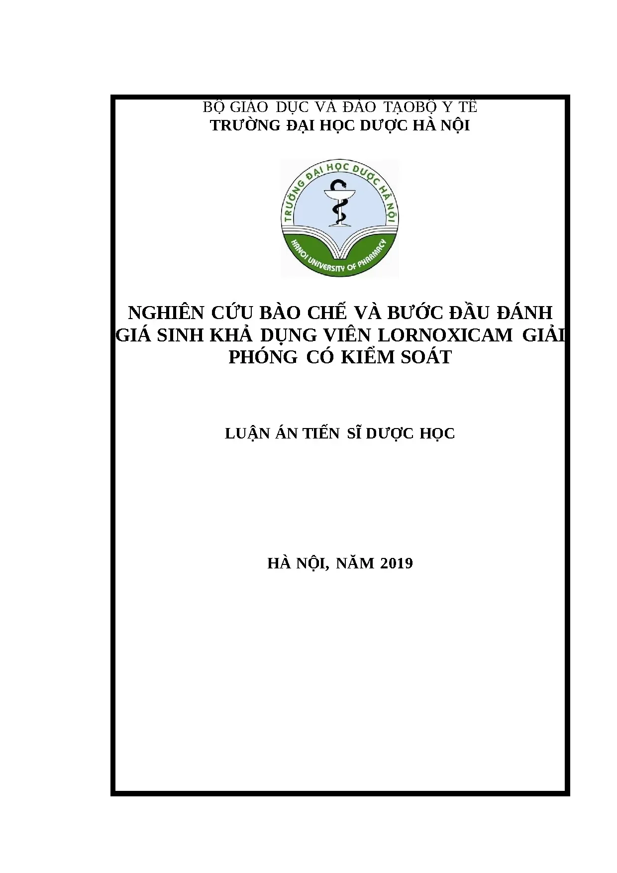 Bào chế viên Lornoxicam giải phóng có kiểm soát