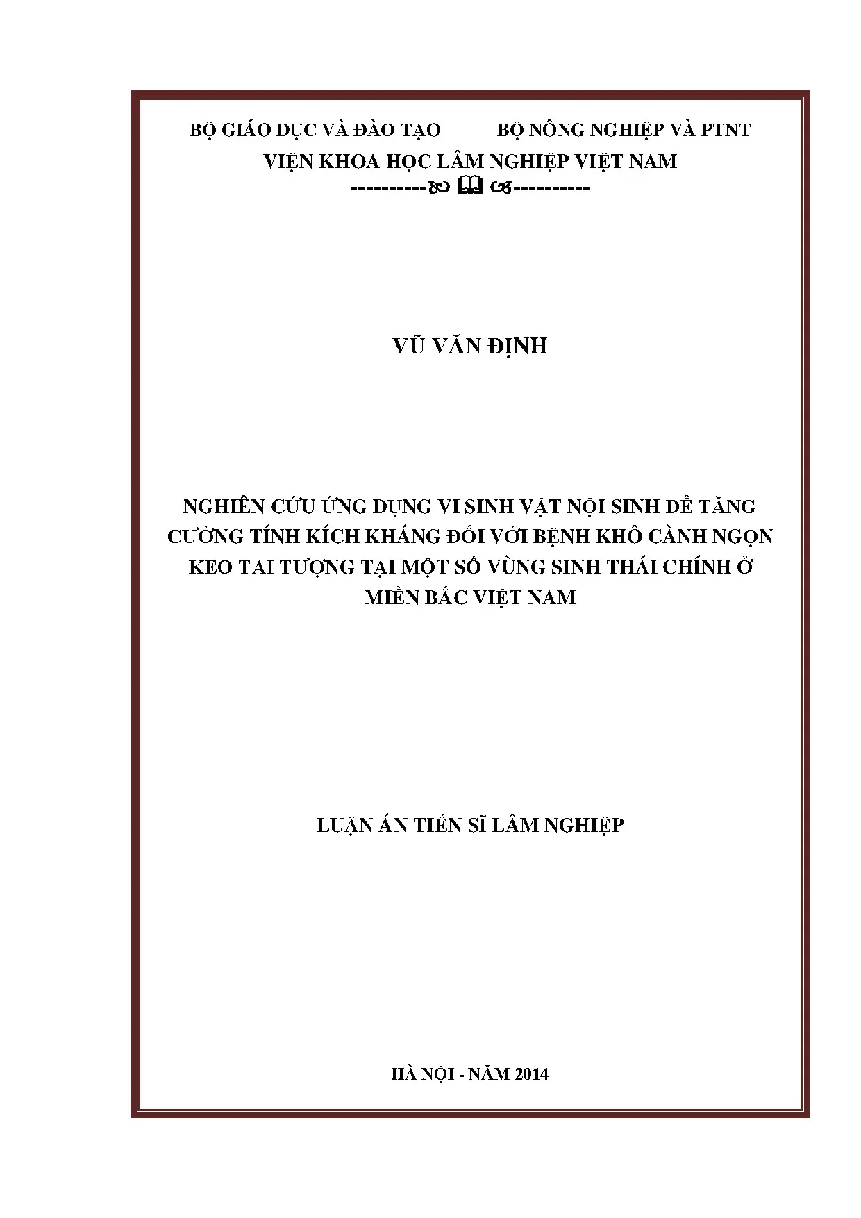 Nghiên cứu ứng dụng vi sinh vật nội sinh để tăng cường tính