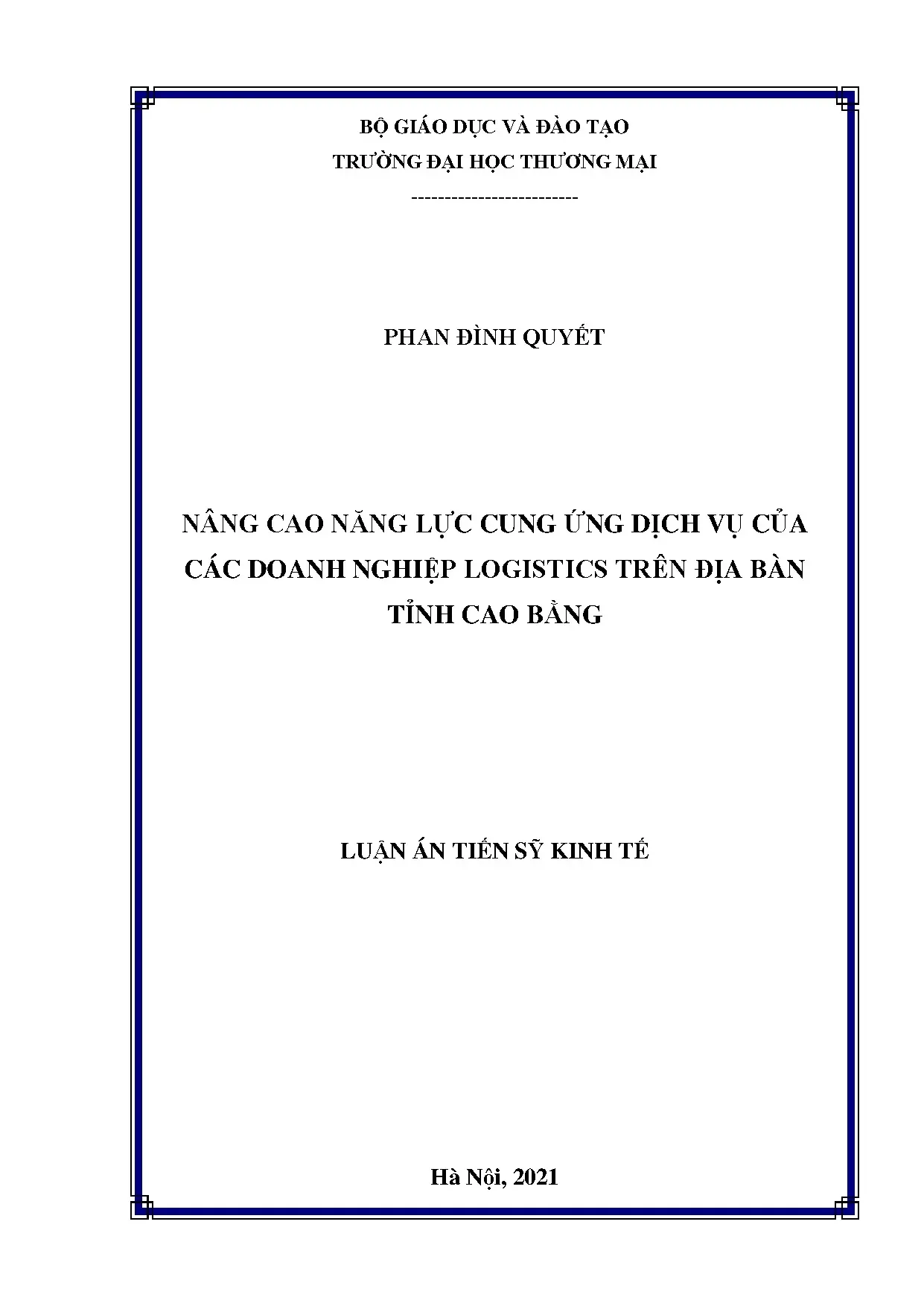 Nâng cao năng lực logistics tỉnh Cao Bằng