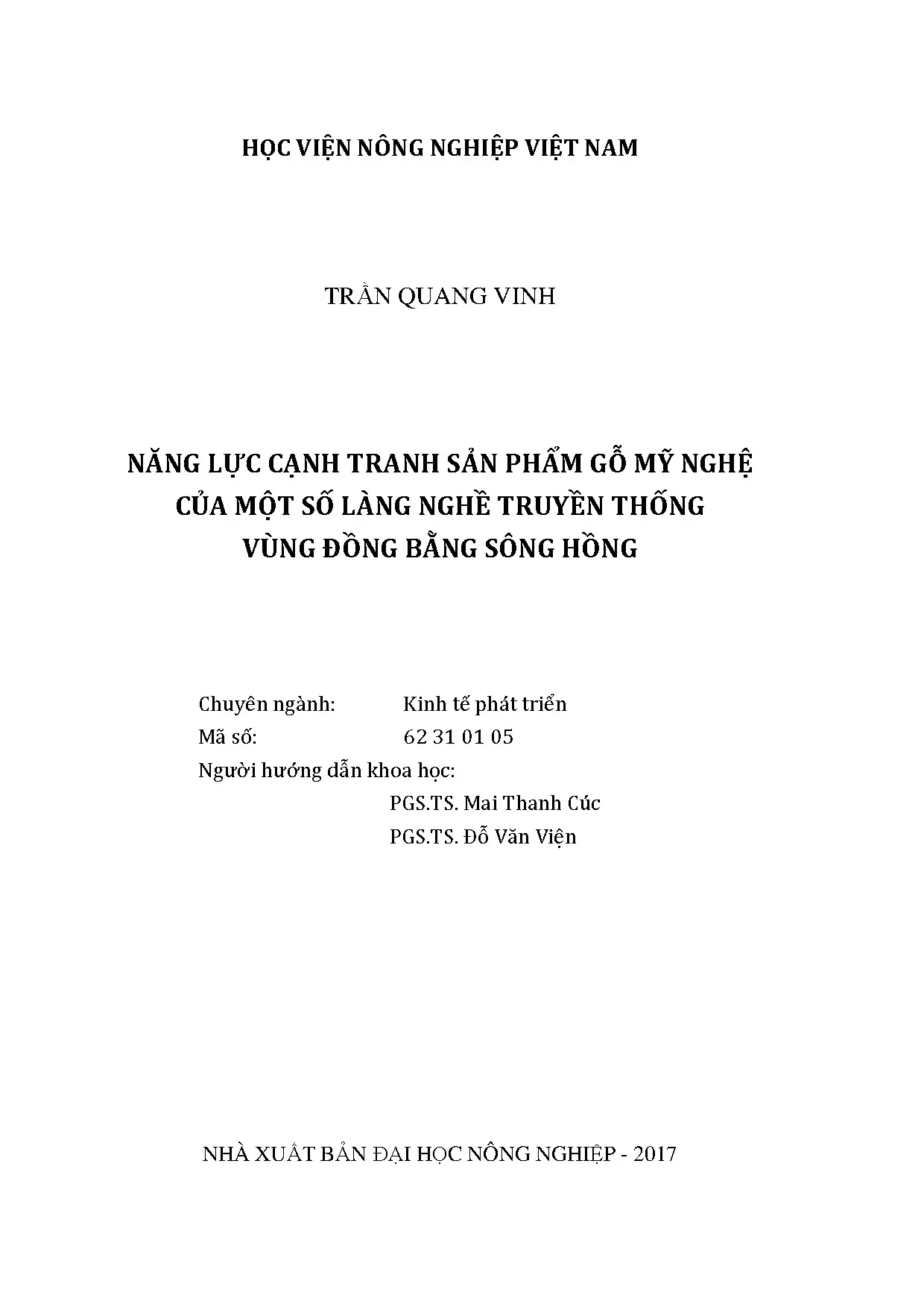 Năng lực cạnh tranh sản phẩm gỗ mỹ nghệ của một số làng nghề
