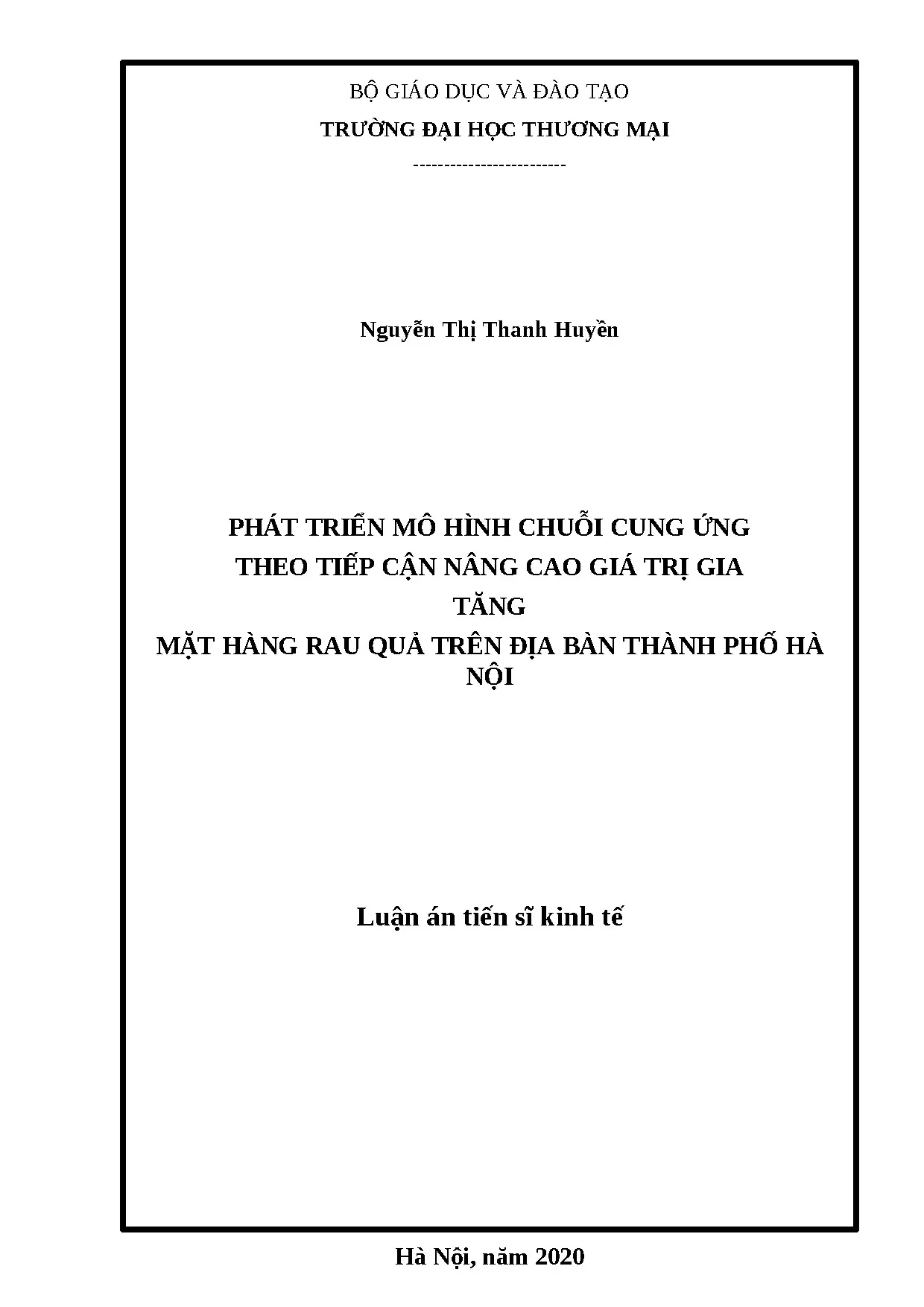 Phát triển chuỗi cung ứng rau quả Hà Nội, nâng cao giá trị gia tăng