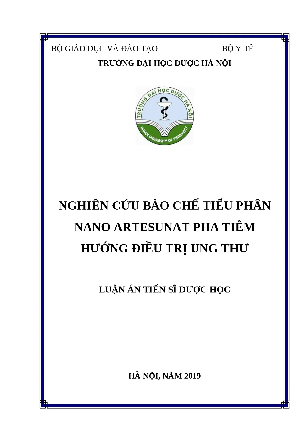 Luận án tiến sĩ dược học full cnd và bc nghiên cứu bào chế t
