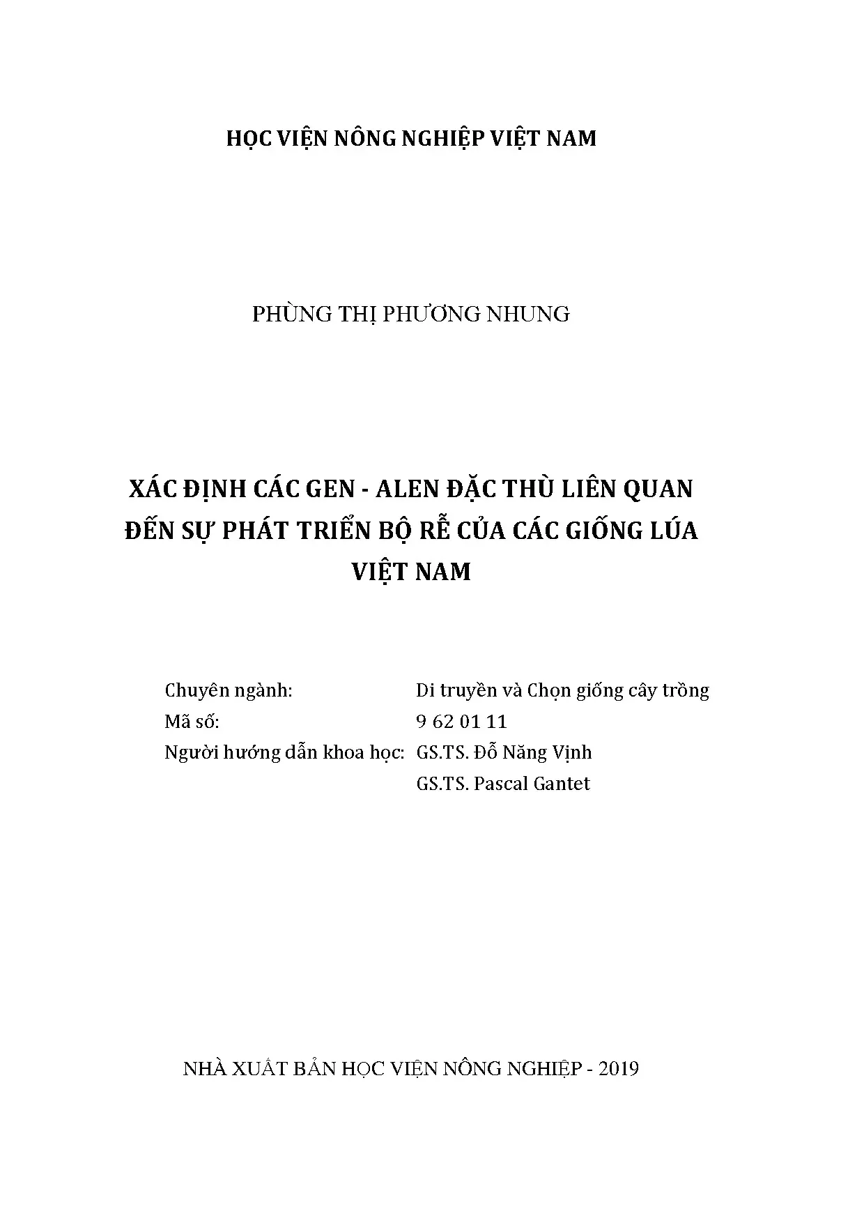 Xác định các gen alen đặc thù liên quan đến sự phát triển bộ