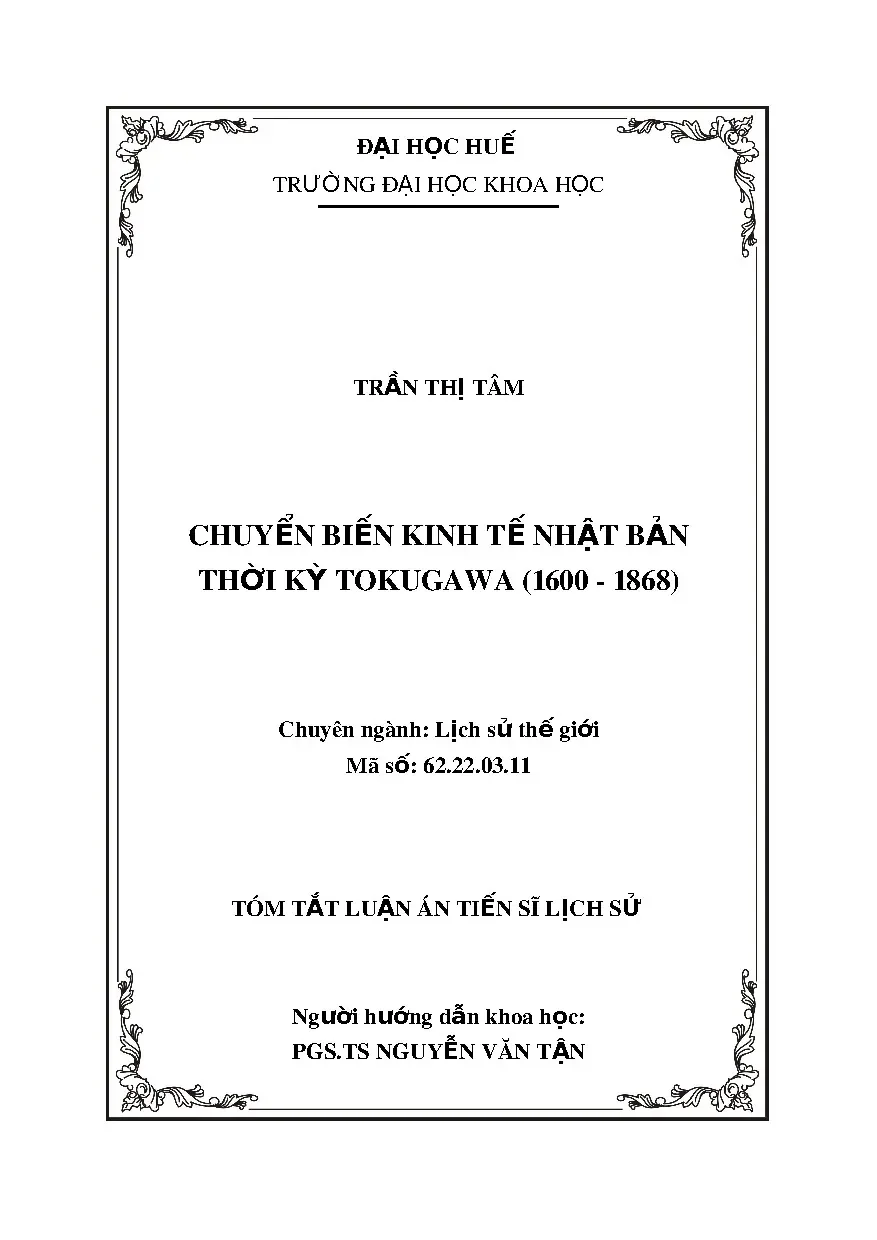 Chuyển biến kinh tế Nhật Bản thời kỳ Tokugawa (1600-1868)