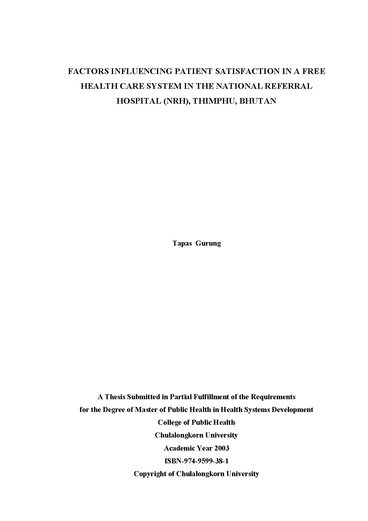 Luận án ts y học factors influencing patient satisfaction in