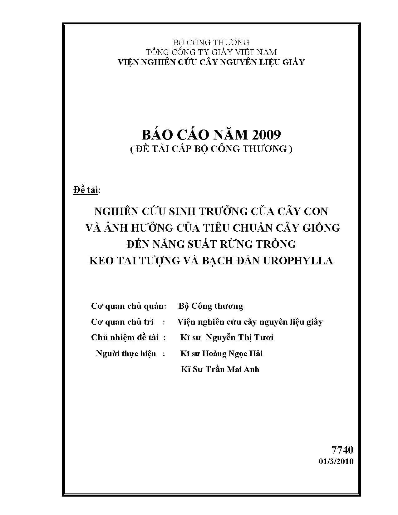 Sinh trưởng cây con keo, bạch đàn và ảnh hưởng cây giống