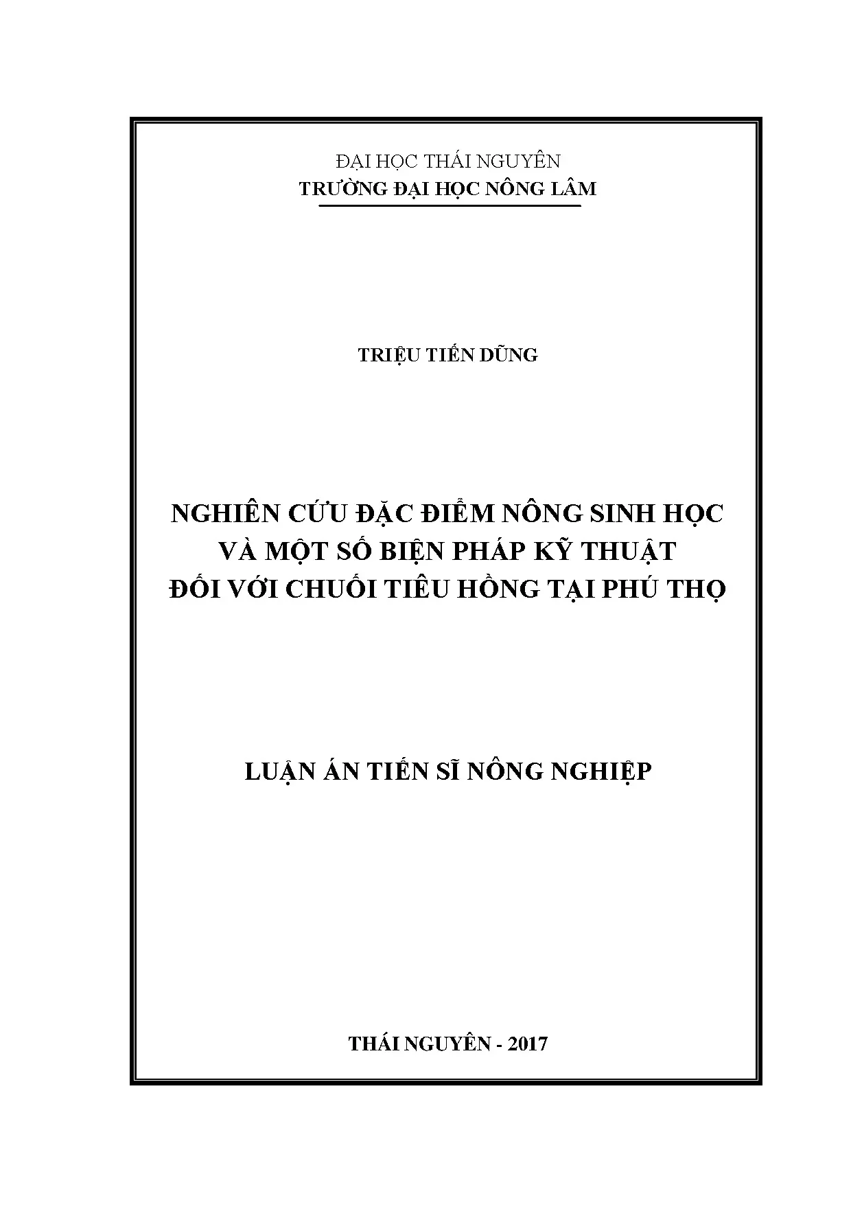 Đặc điểm & biện pháp kỹ thuật chuối tiêu hồng tại Phú Thọ