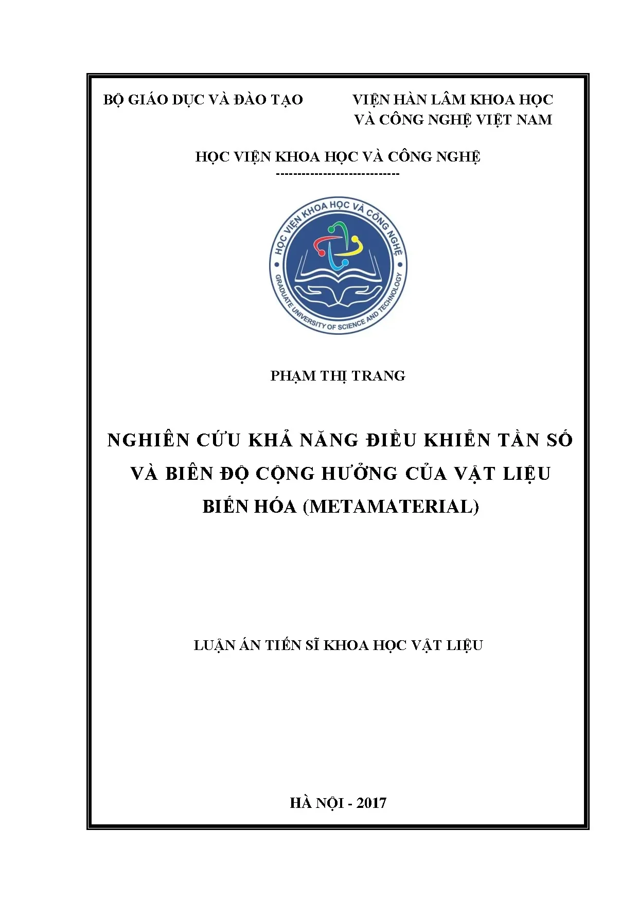 Nghiên cứu khả năng điều khiển tần số và biên độ cộng hưởng