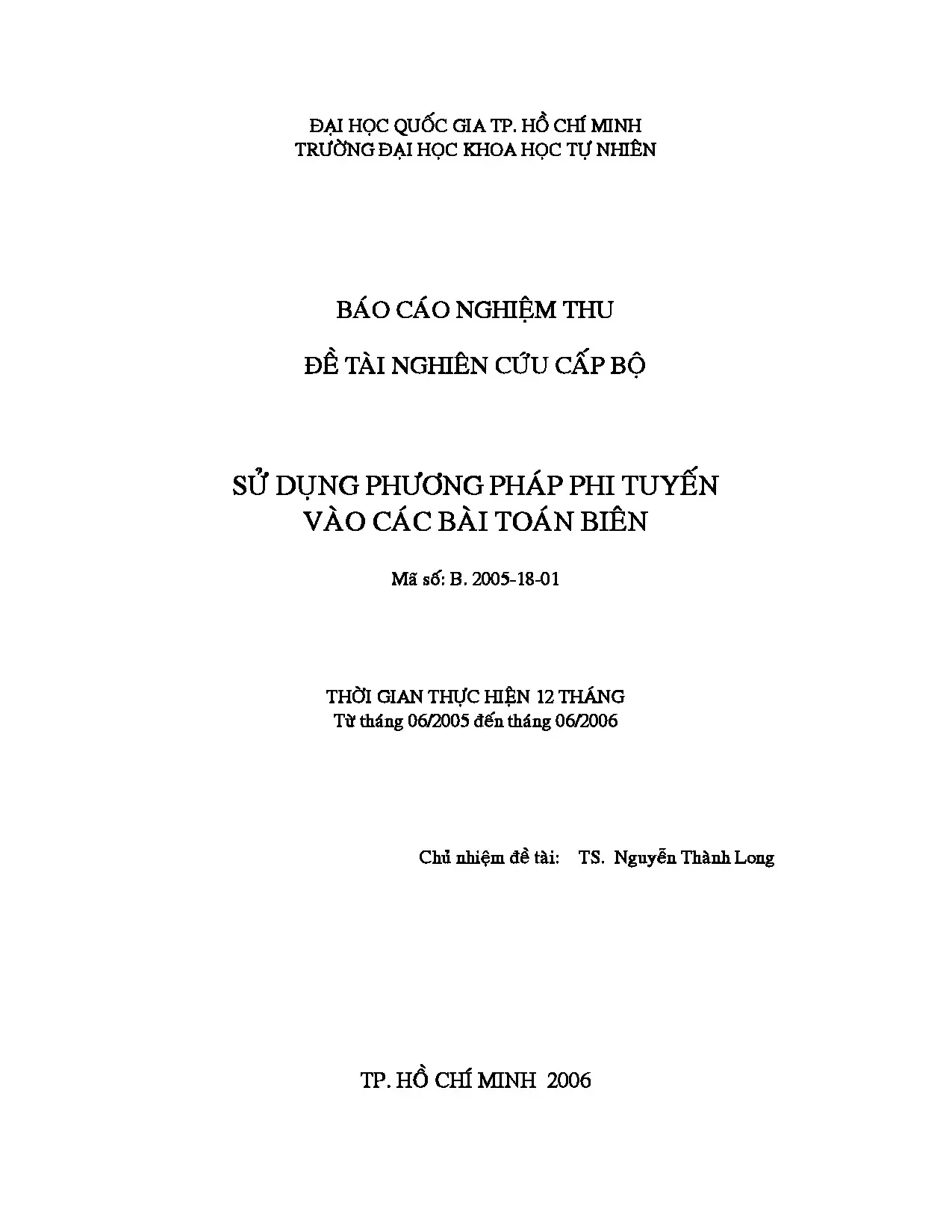 Luận án tiến sĩ toán học sử dụng phương pháp phi tuyến vào c