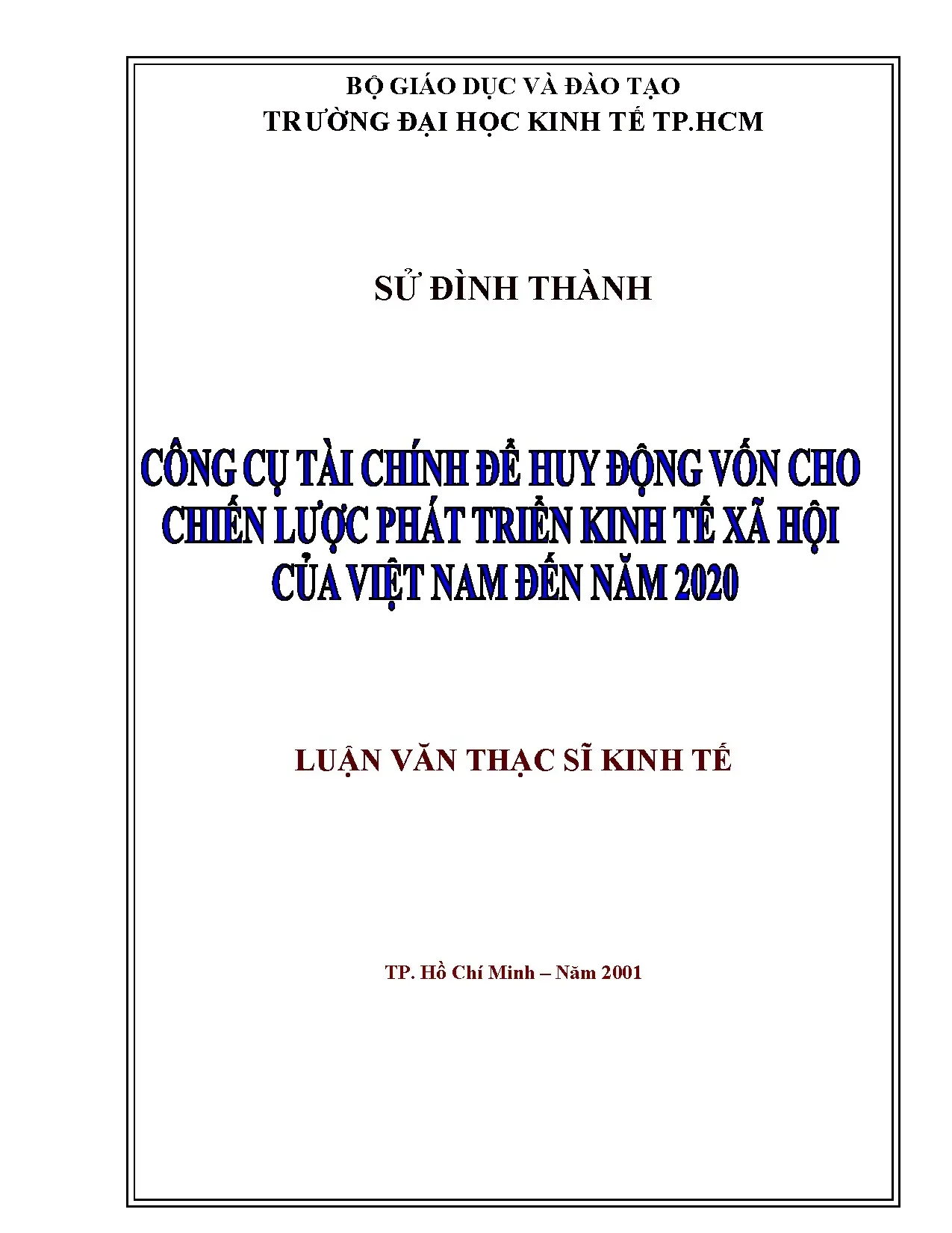 Cong cu tai chinh de huy dong von cho chien luoc phat trien