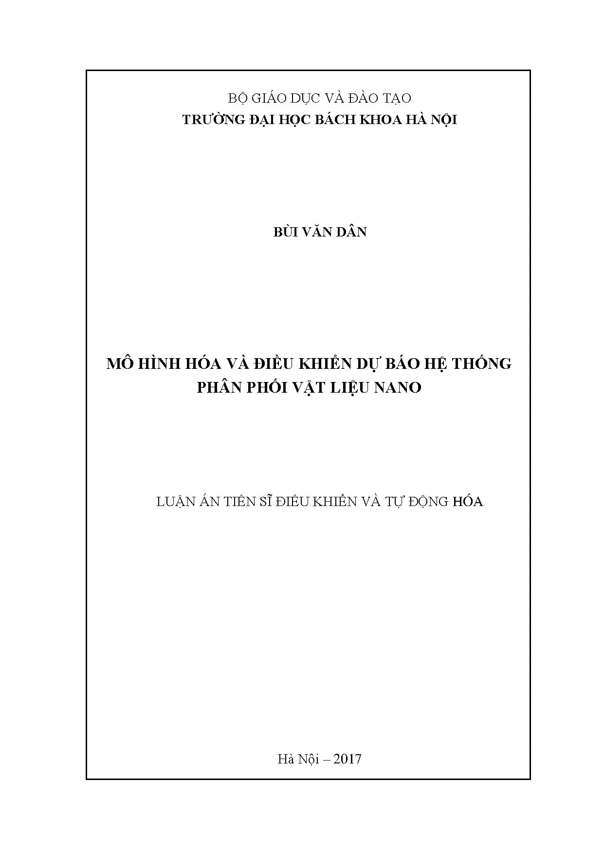 Luận án tiến sĩ mô hình hóa và điều khiển dự báo hệ thống ph