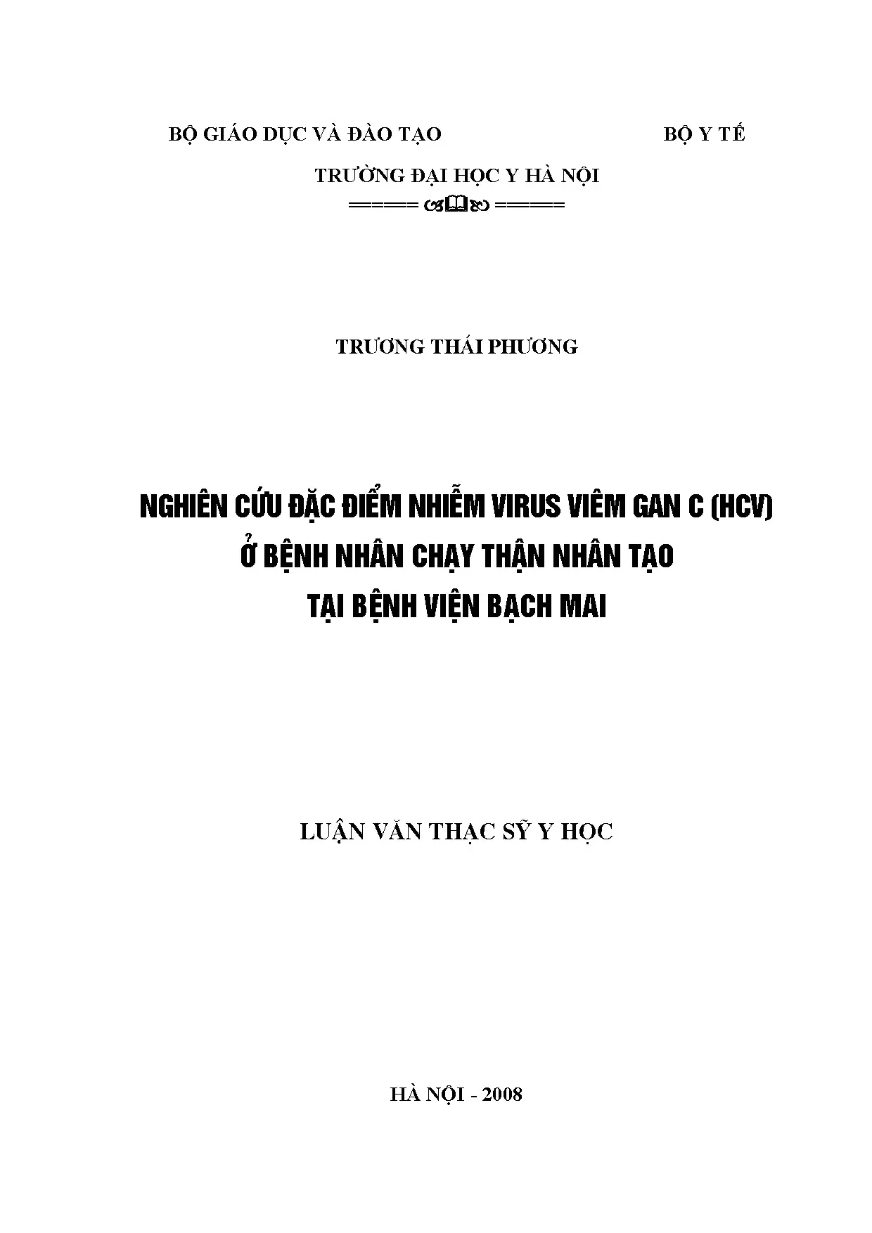 Đặc điểm nhiễm virus Viêm gan C (HCV) ở bệnh nhân chạy thận nhân tạo