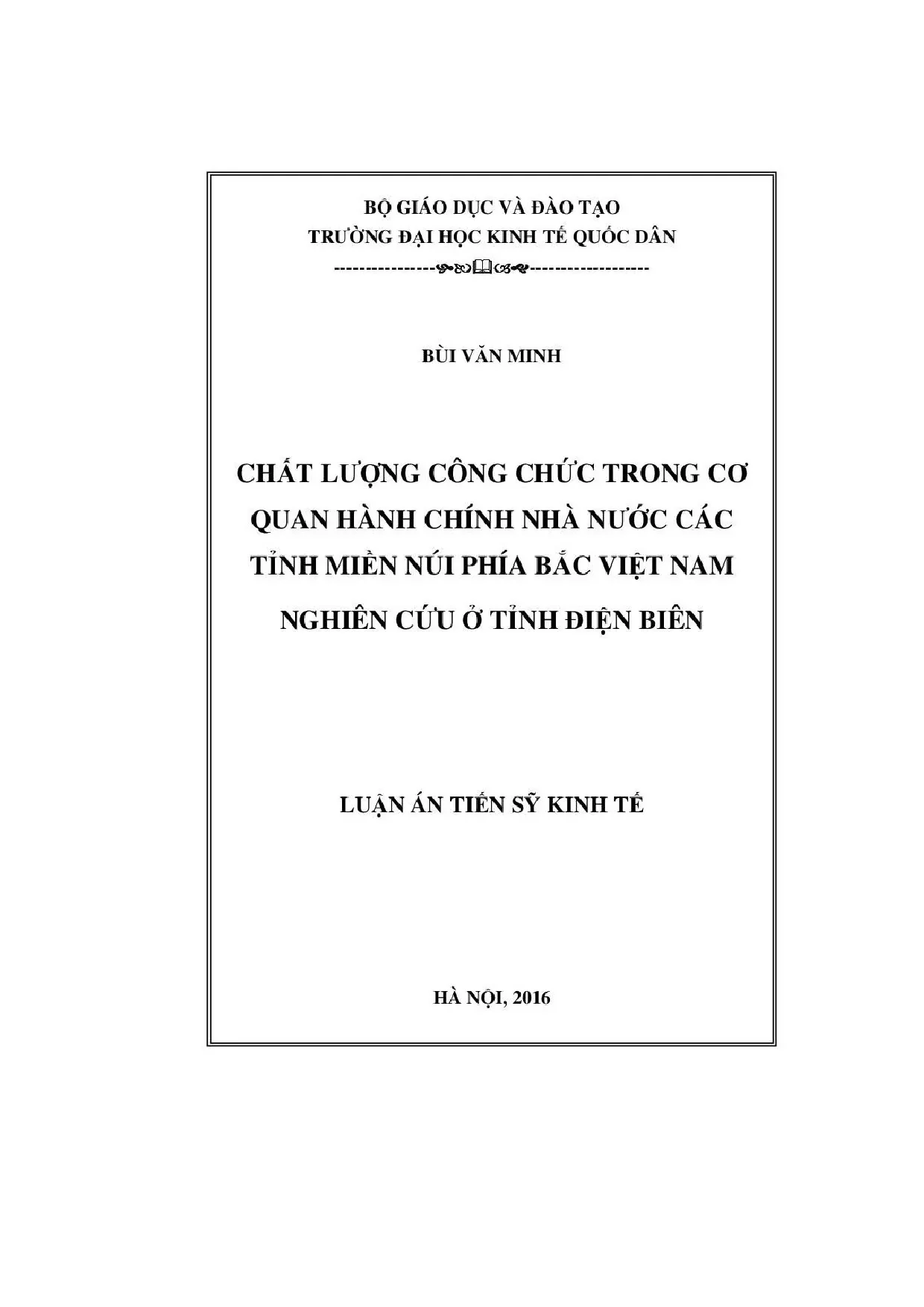 Chất lượng công chức trong cơ quan hành chính nhà nước các t